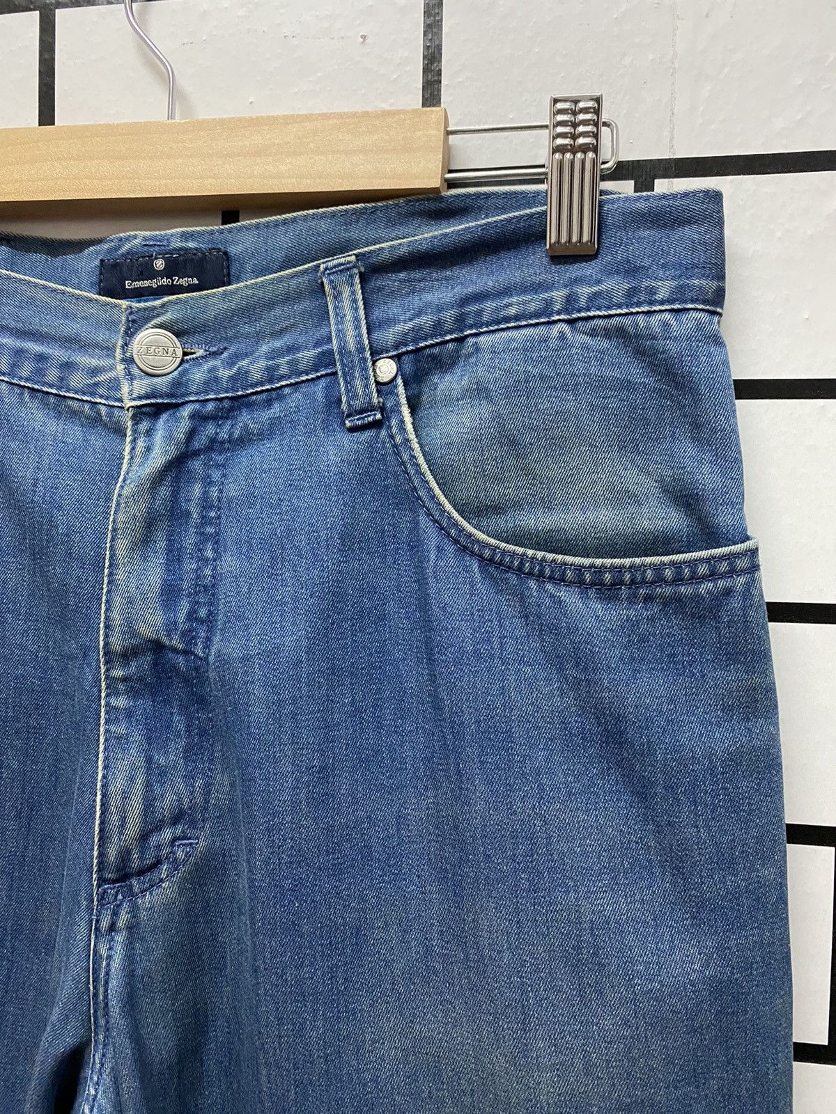 Ermenegildo Zegna × Vintage Vintage Ermenegildo Zegna Chambray Denim Pants Regular Fit Size US 32 / EU 48 - 6 Thumbnail