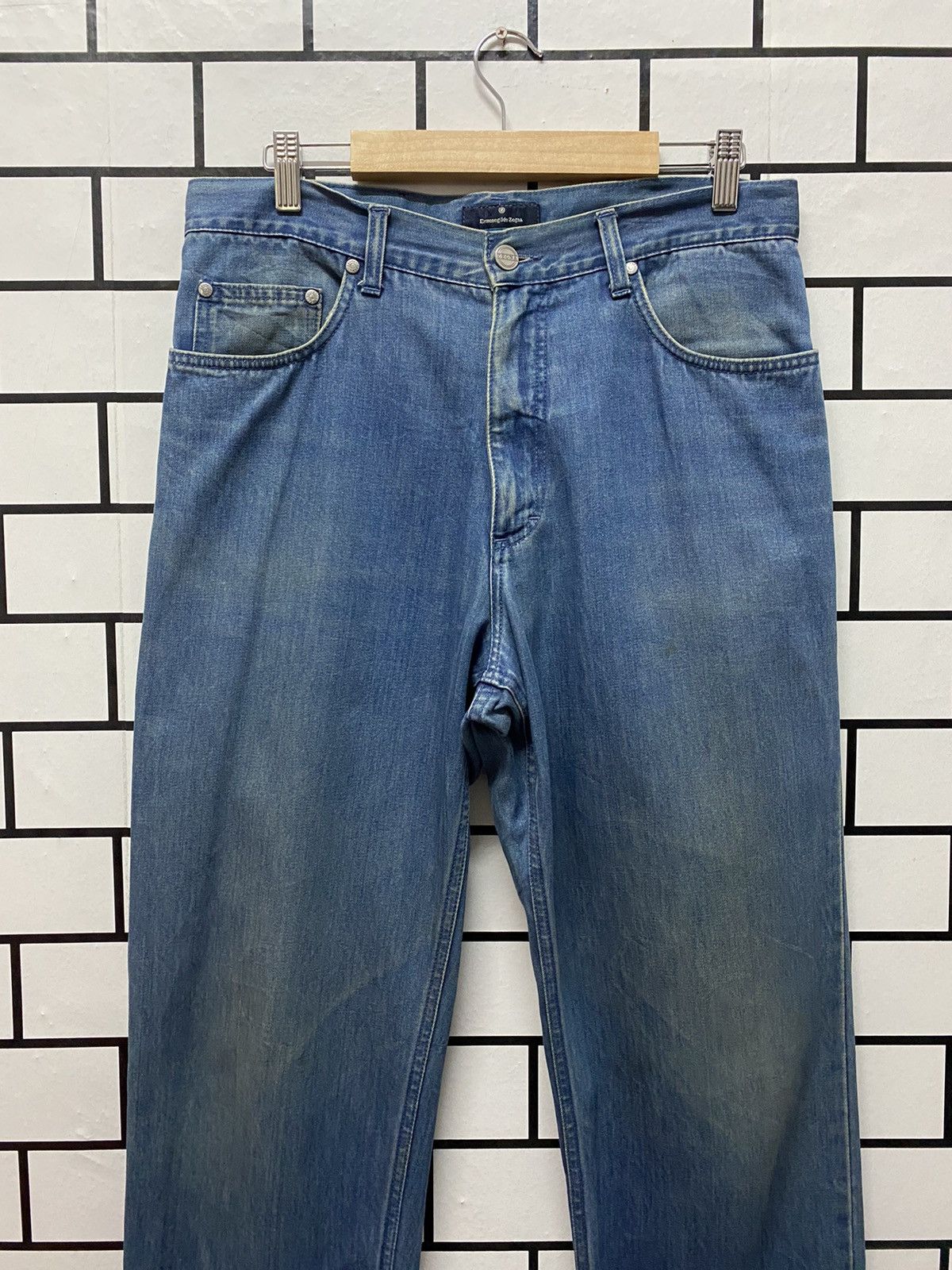 Ermenegildo Zegna × Vintage Vintage Ermenegildo Zegna Chambray Denim Pants Regular Fit Size US 32 / EU 48 - 4 Thumbnail