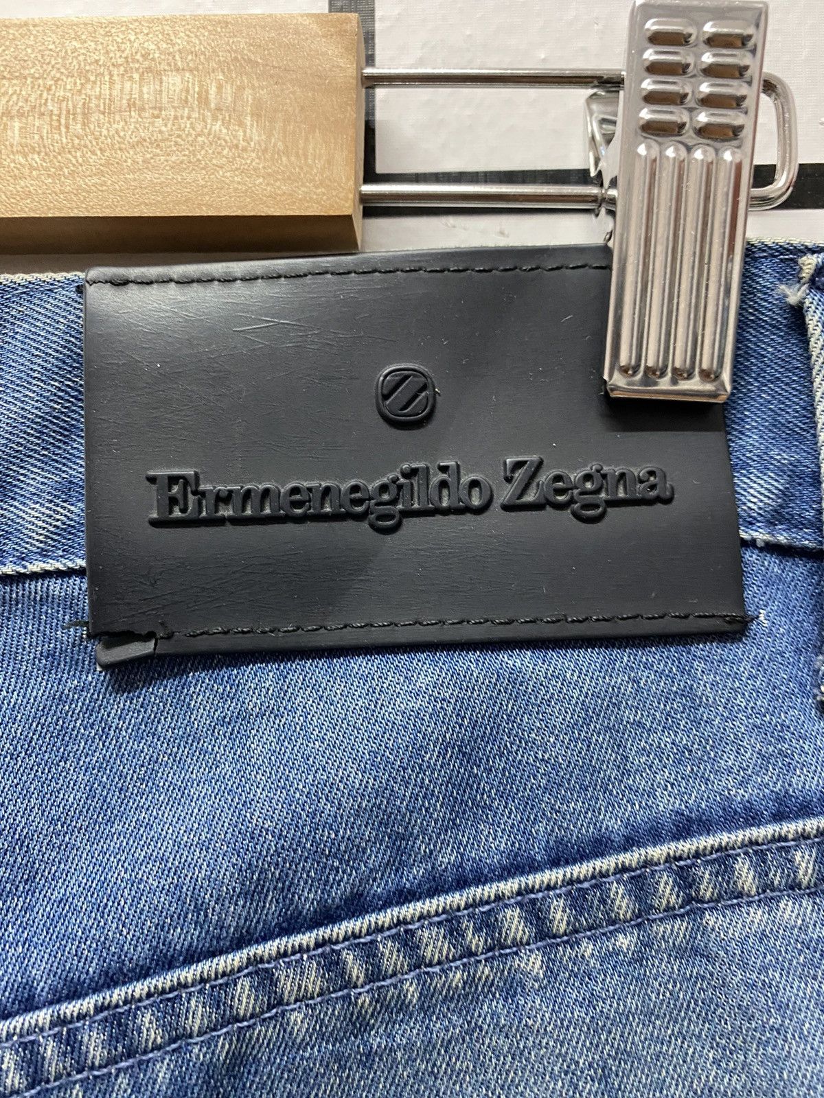 Ermenegildo Zegna × Vintage Vintage Ermenegildo Zegna Chambray Denim Pants Regular Fit Size US 32 / EU 48 - 11 Thumbnail