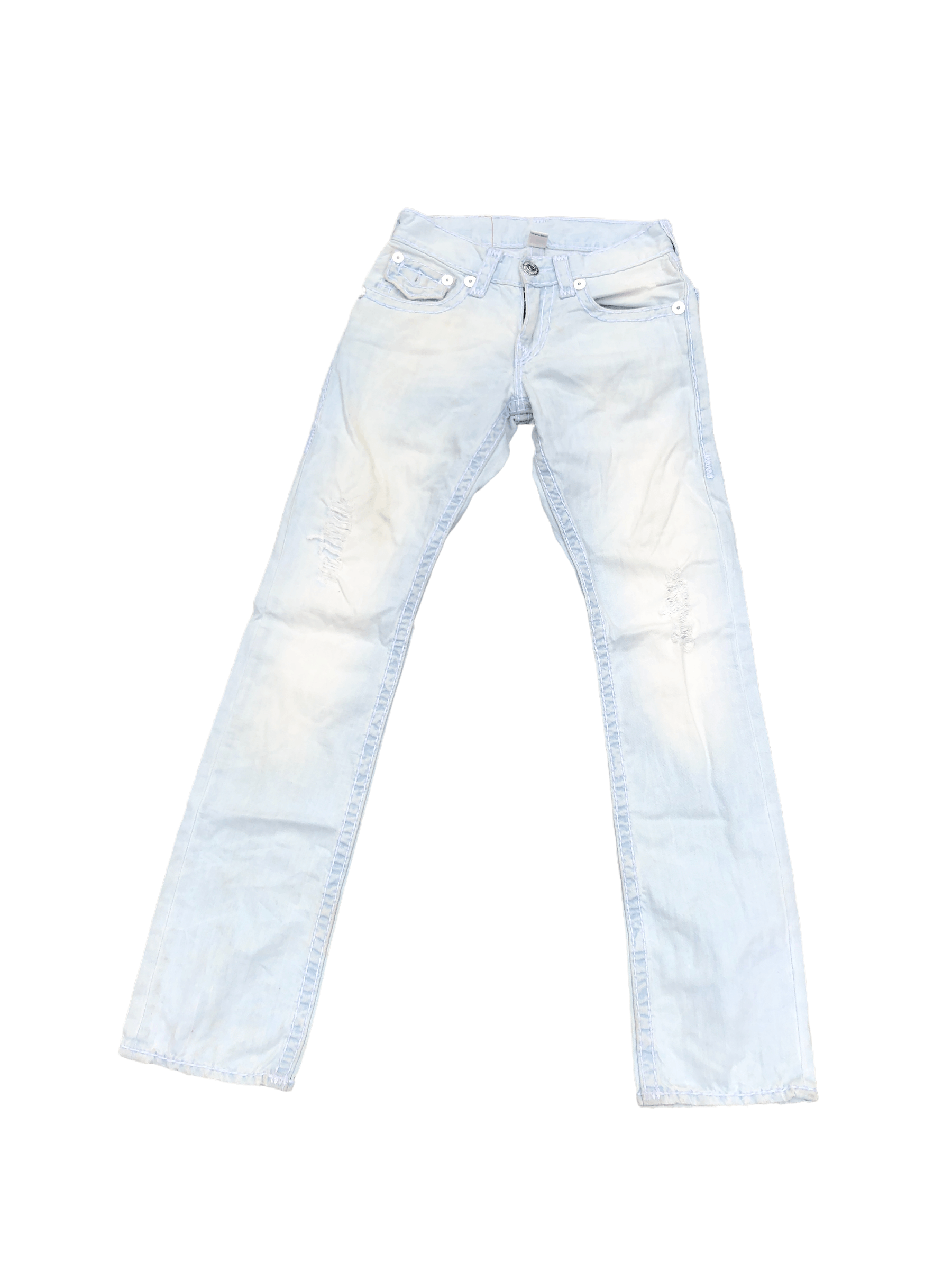 True Religion × Vintage Vintage True Religion Jeans Size 28 STRAIGHT SUPER T Blue Size US 28 / EU 44 - 4 Thumbnail