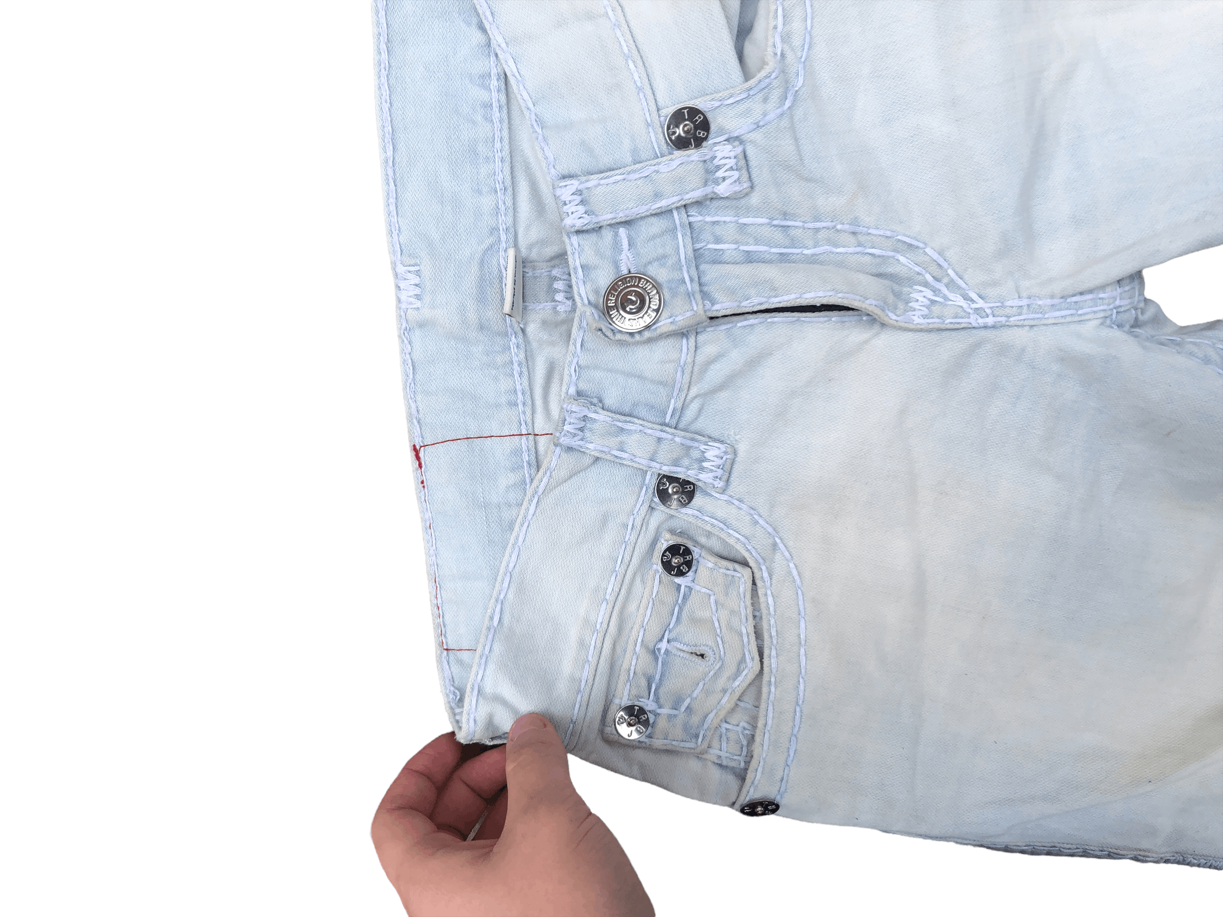 True Religion × Vintage Vintage True Religion Jeans Size 28 STRAIGHT SUPER T Blue Size US 28 / EU 44 - 8 Thumbnail