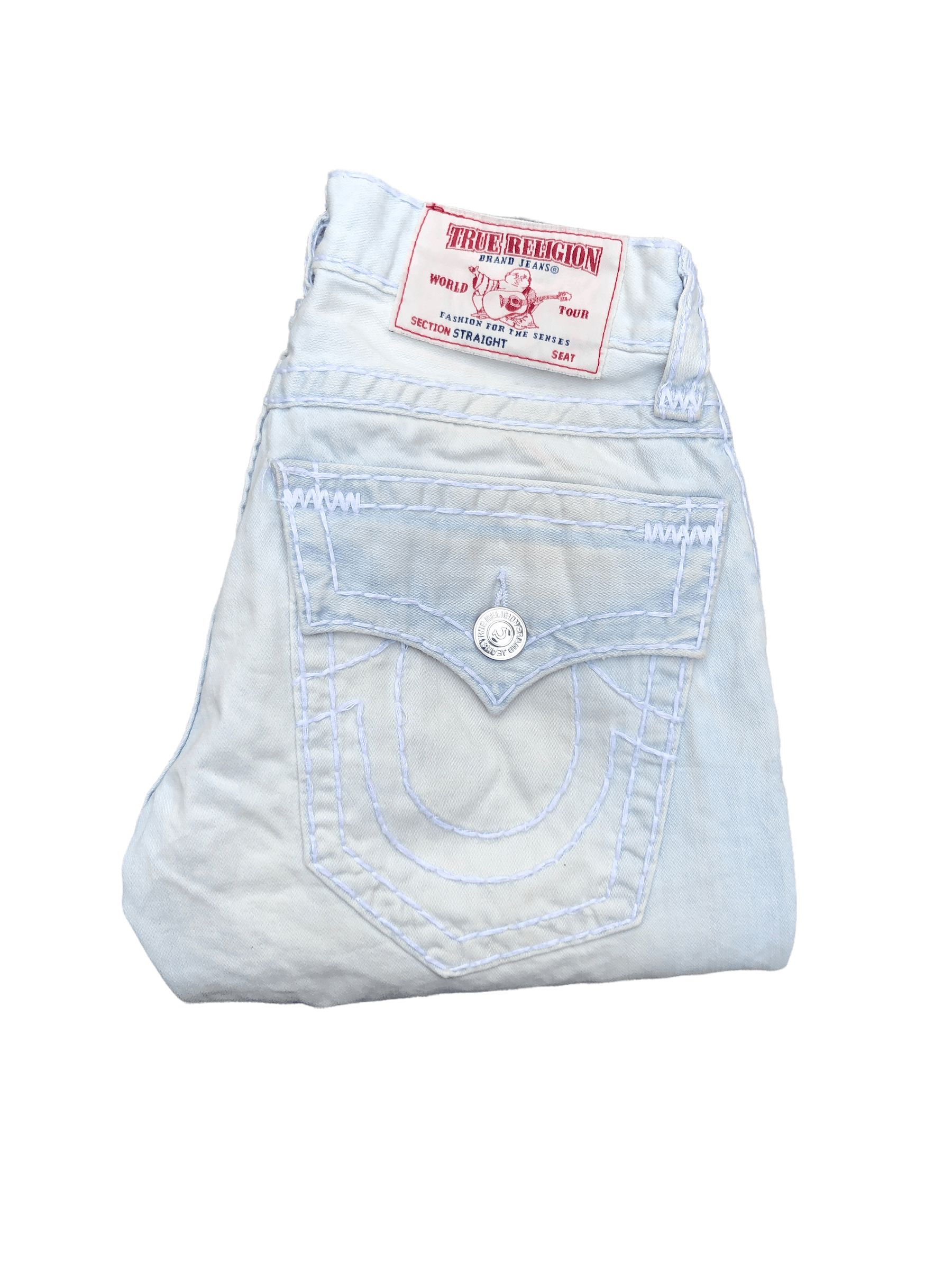 True Religion × Vintage Vintage True Religion Jeans Size 28 STRAIGHT SUPER T Blue Size US 28 / EU 44 - 1 Thumbnail