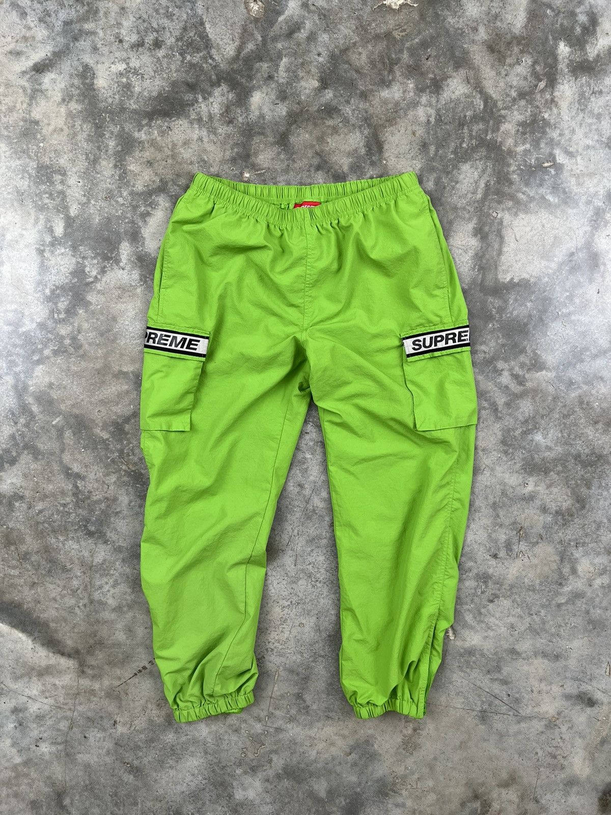 Pre-owned Reflective Taping Cargo Pant Neon Green Ss18