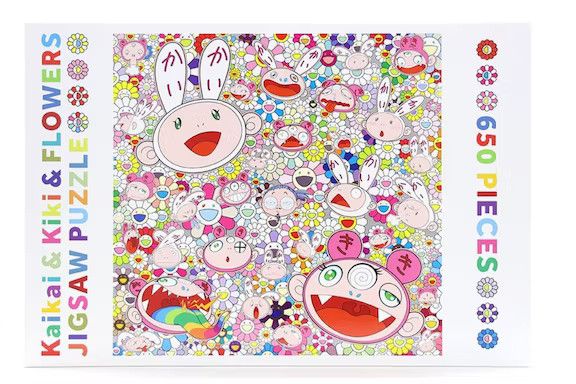 image of Takashi Murakami Kaikai & Kiki & Flowers Jigsaw Puzzle (650 Pieces), Men's