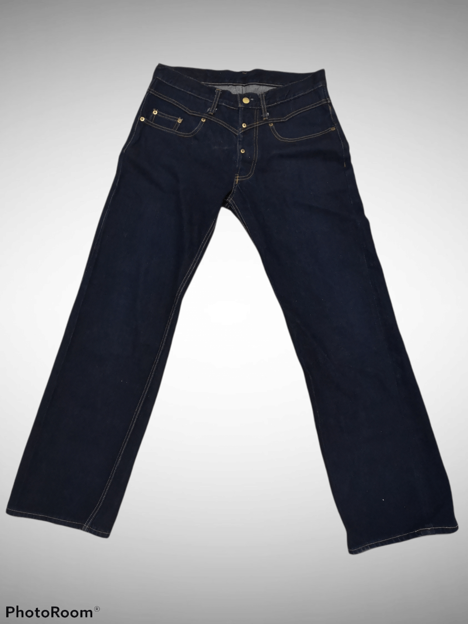 Japanese Brand Gang Steruille Embroidered Cross like Chrome Hearts Denim Size US 34 / EU 50 - 2 Thumbnail