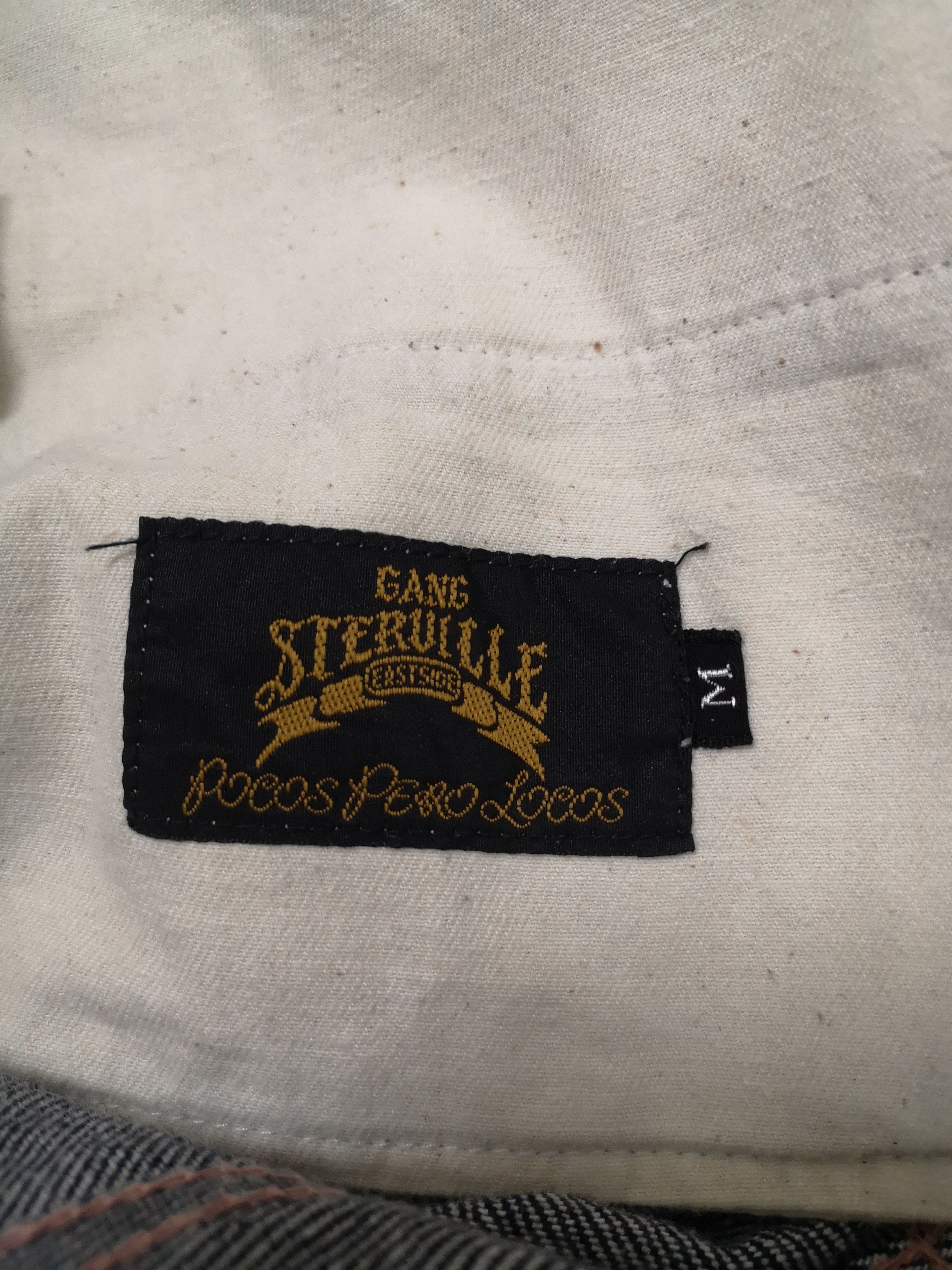 Japanese Brand Gang Steruille Embroidered Cross like Chrome Hearts Denim Size US 34 / EU 50 - 10 Thumbnail