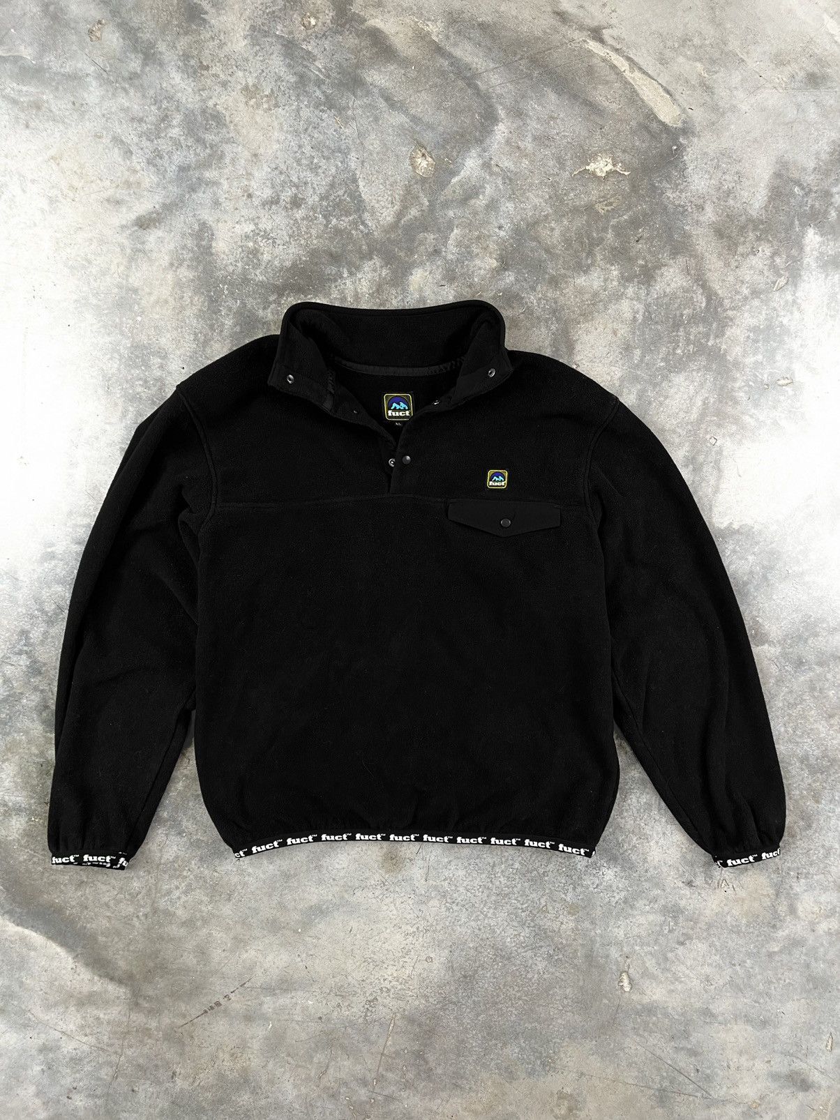 FUCT Fuct Black Plush Polar Fleece Logo Pullover Sz. XL Size US XL / EU 56 / 4 - 1 Thumbnail