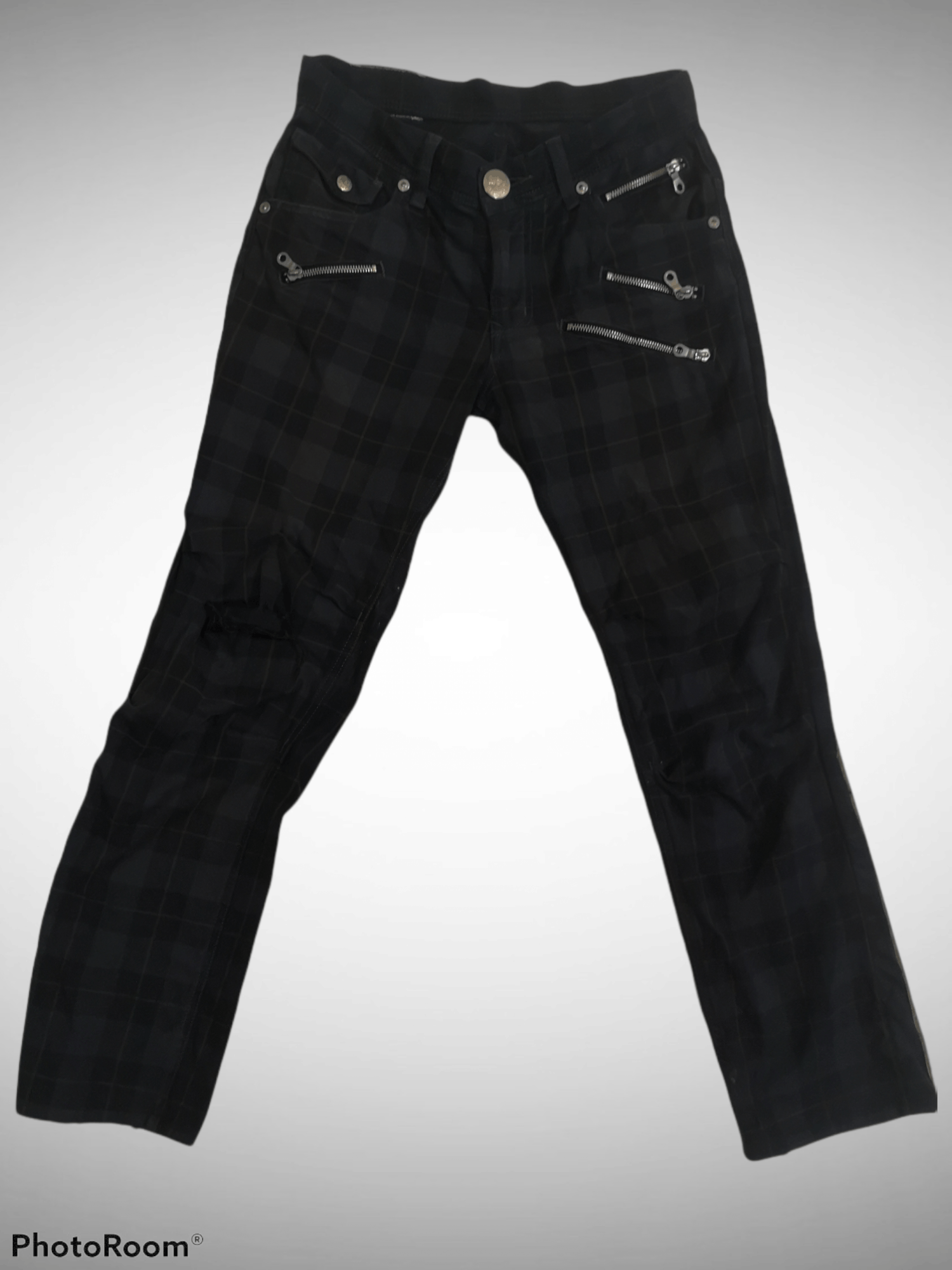 Japanese Brand × Lee × Seditionaries Rare Lee Distressed Bondage Seditionaries Plaid Pants Size US 33 - 1 Thumbnail