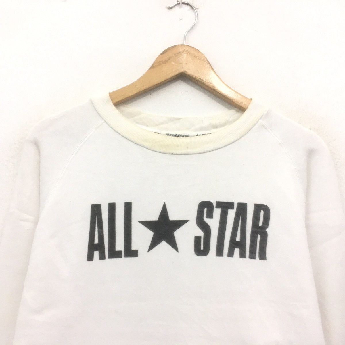 Converse × Japanese Brand Vintage Converse All Star Sweatshirt Crewneck Biglogo Spell Size M / US 6-8 / IT 42-44 - 2 Thumbnail