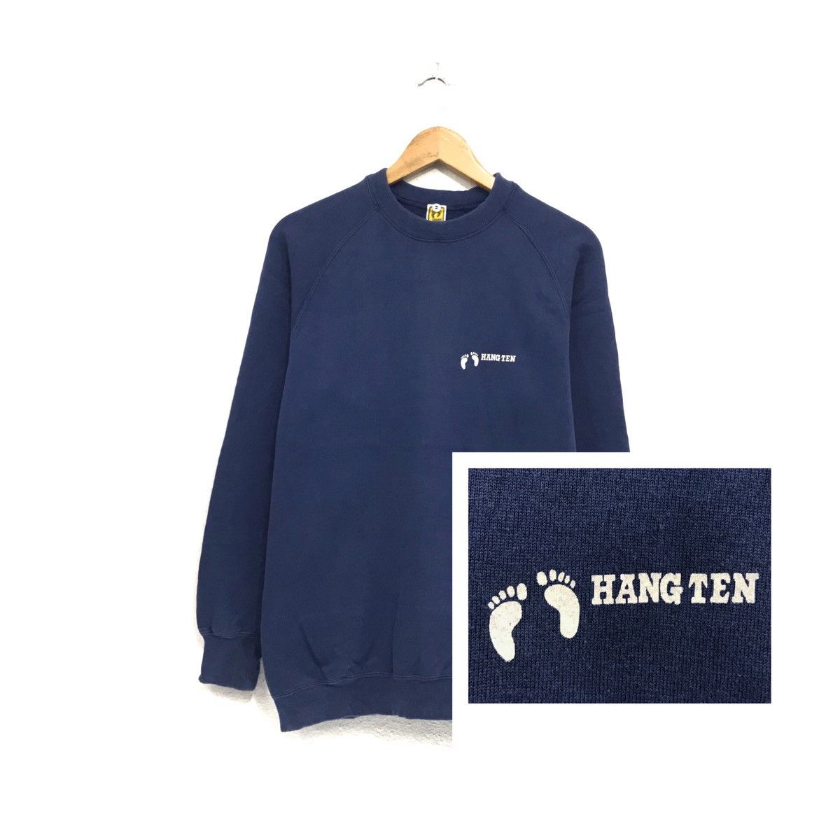 Hang Ten × Vintage Vintage Hang Ten Sweatshirt Crewneck Embroidered Logo Size US S / EU 44-46 / 1 - 1 Thumbnail