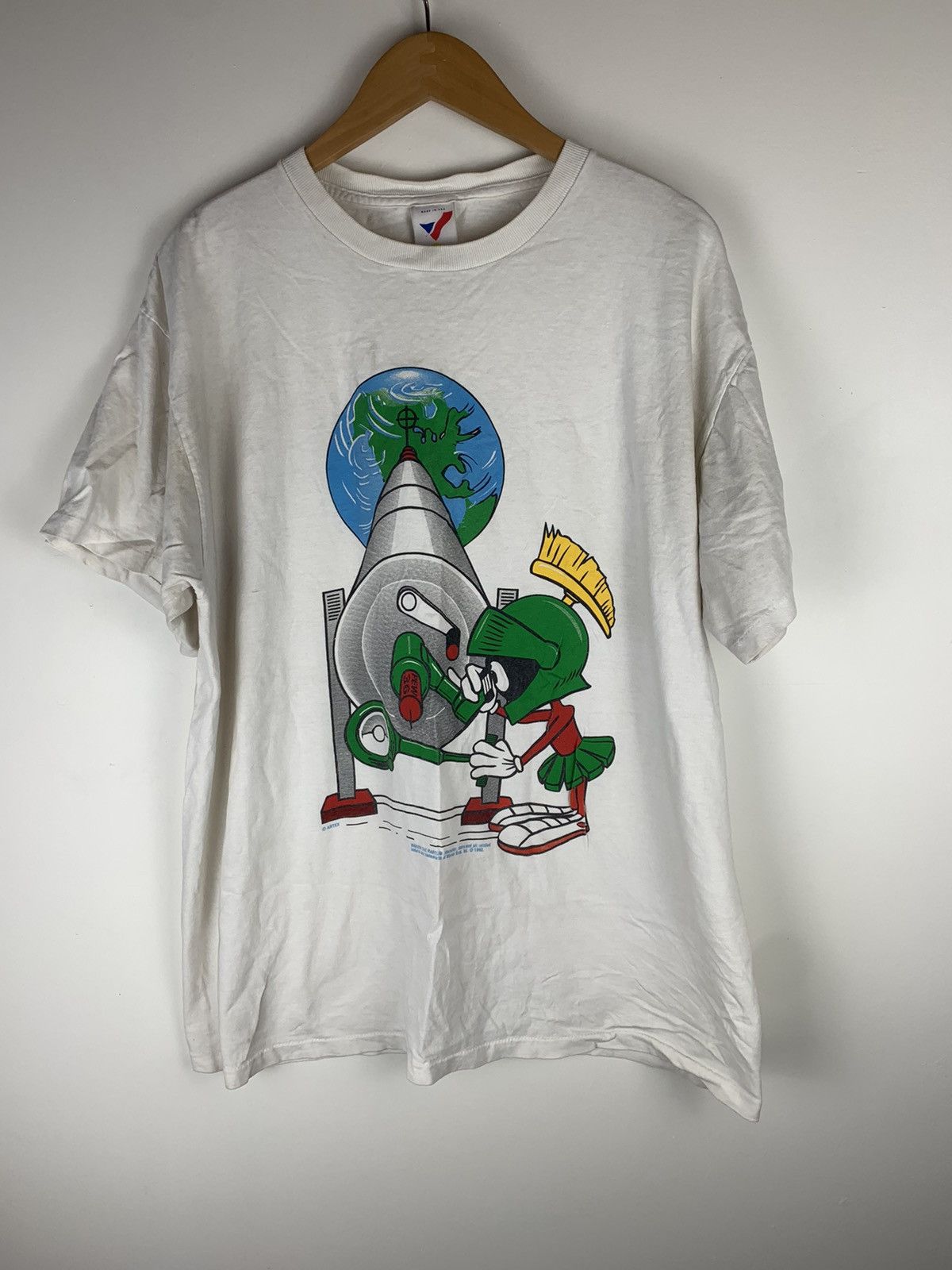 Vintage Vintage 1992 Marvin the Martian Tee Size US XL / EU 56 / 4 - 1 Thumbnail