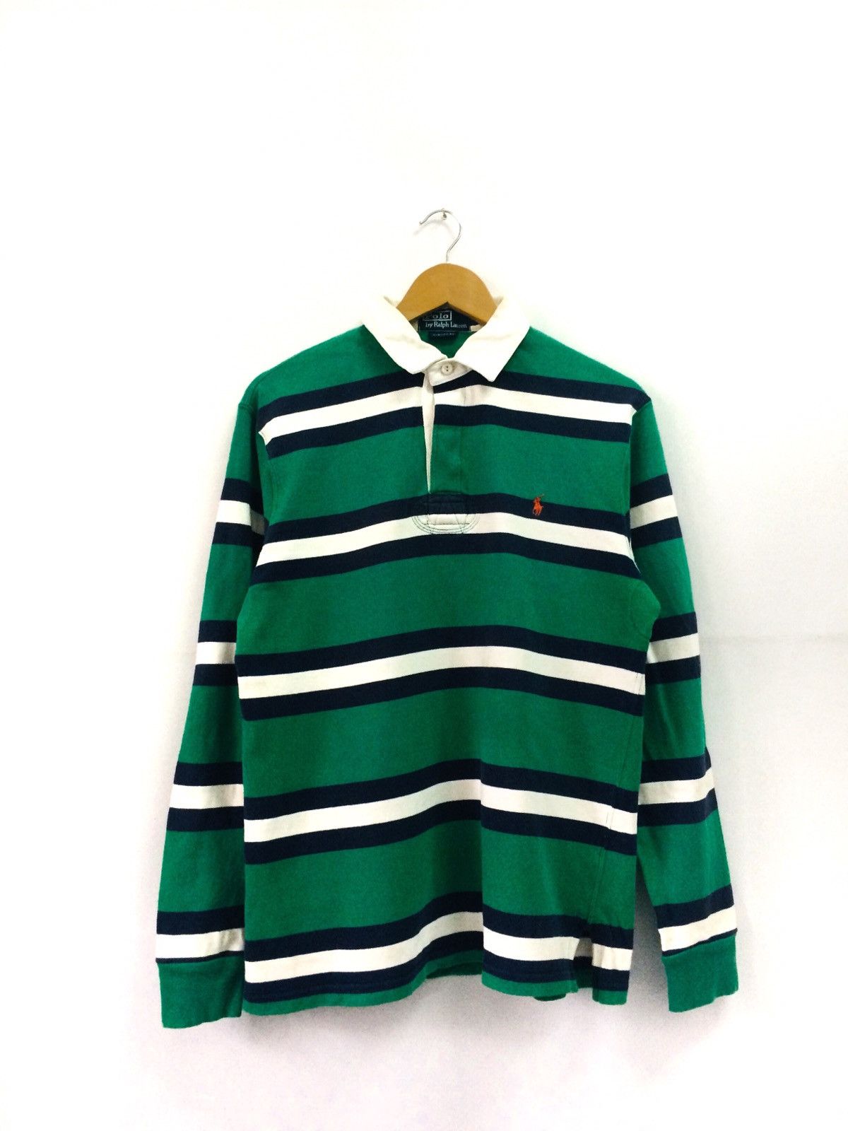 Polo Ralph Lauren 🔥Vintage polo by RL Stripe Design long sleeve shirt Size US L / EU 52-54 / 3 - 1 Thumbnail
