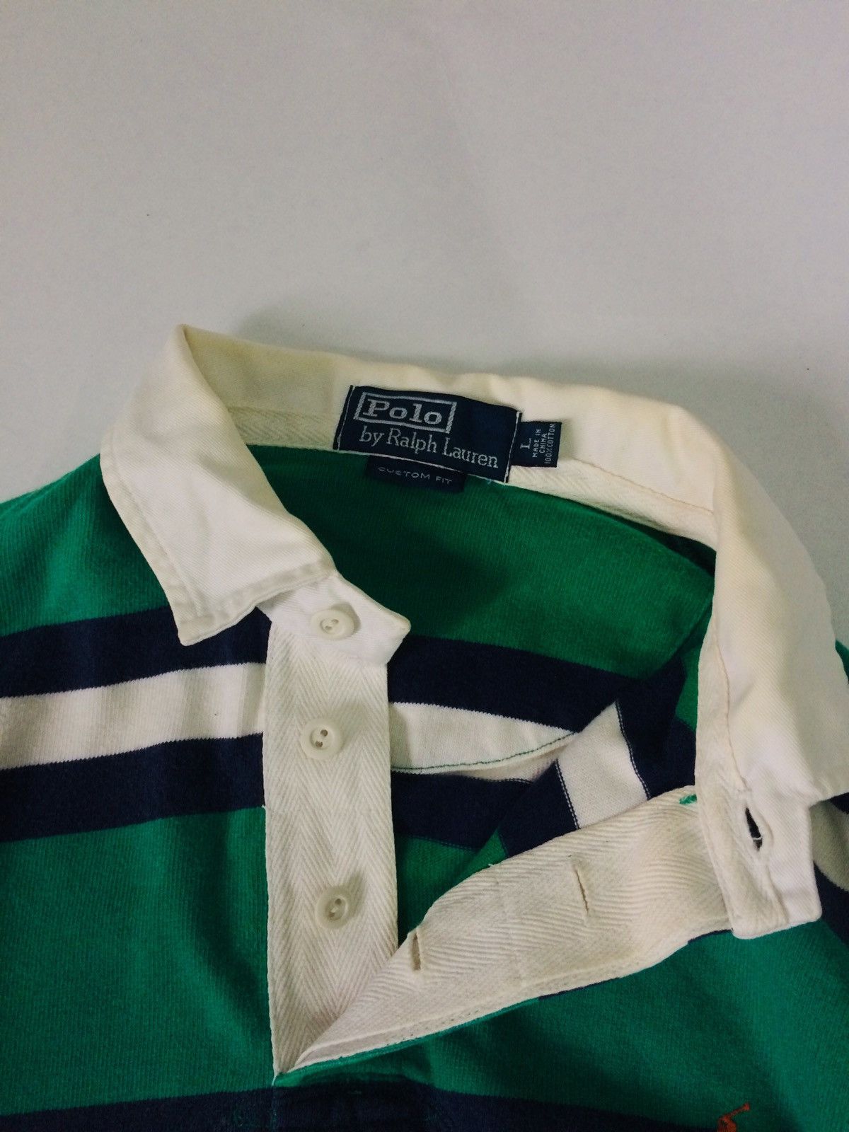 Polo Ralph Lauren 🔥Vintage polo by RL Stripe Design long sleeve shirt Size US L / EU 52-54 / 3 - 7 Thumbnail