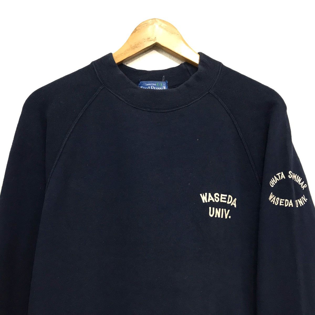 Fred Perry Vintage Fred Perry Sweatshirt Crewneck University Waseda Size US M / EU 48-50 / 2 - 2 Thumbnail