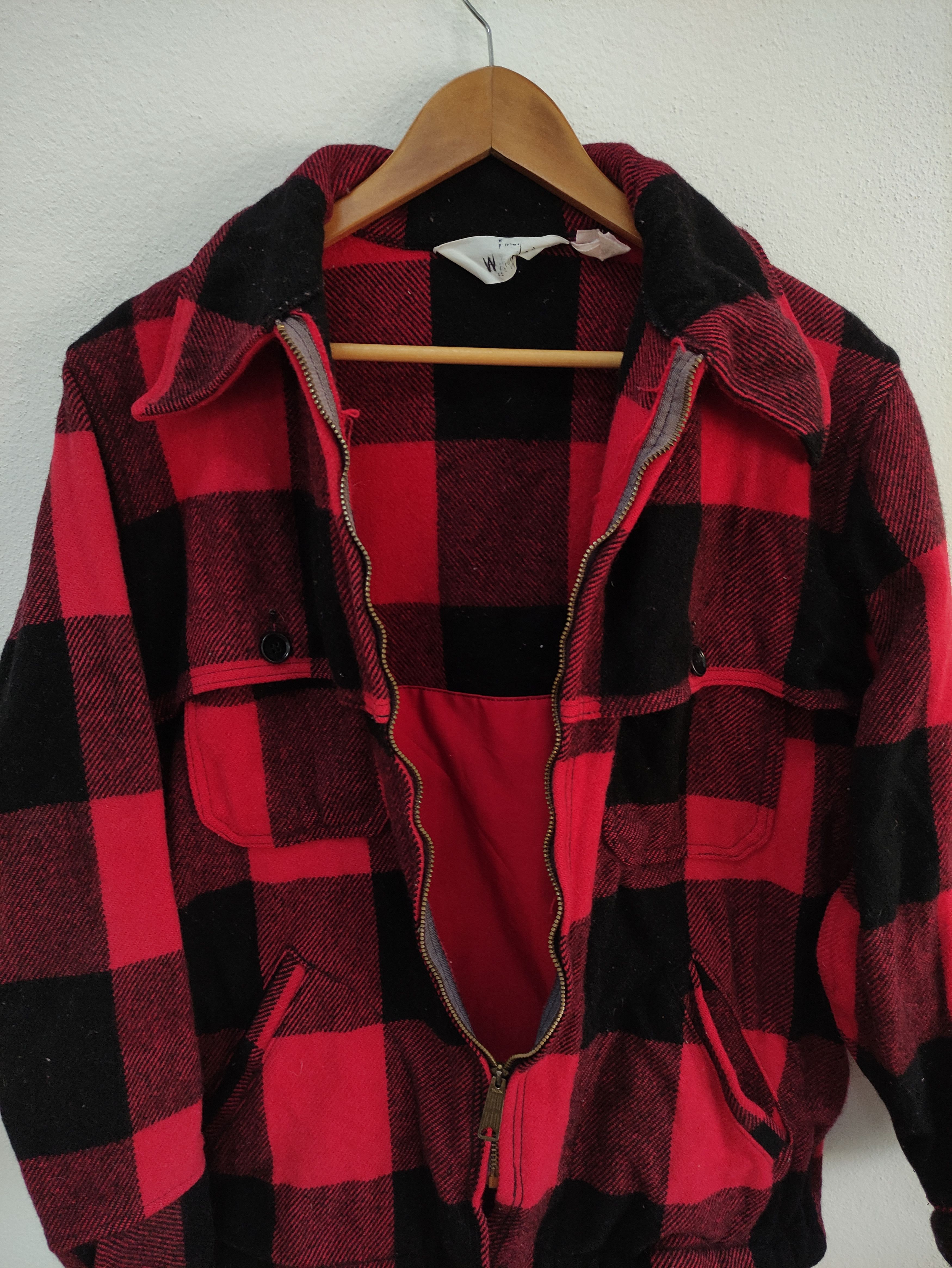 Vintage × Woolrich Woolen Mills Vintage Woolrich 60's Checkered Zip Up Wool Flannel Jacket Size US M / EU 48-50 / 2 - 4 Thumbnail