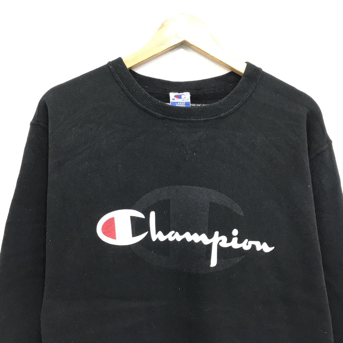 Champion × Vintage Vintage Champion Sweatshirt Crewneck Biglogo Spellout Size US M / EU 48-50 / 2 - 4 Thumbnail