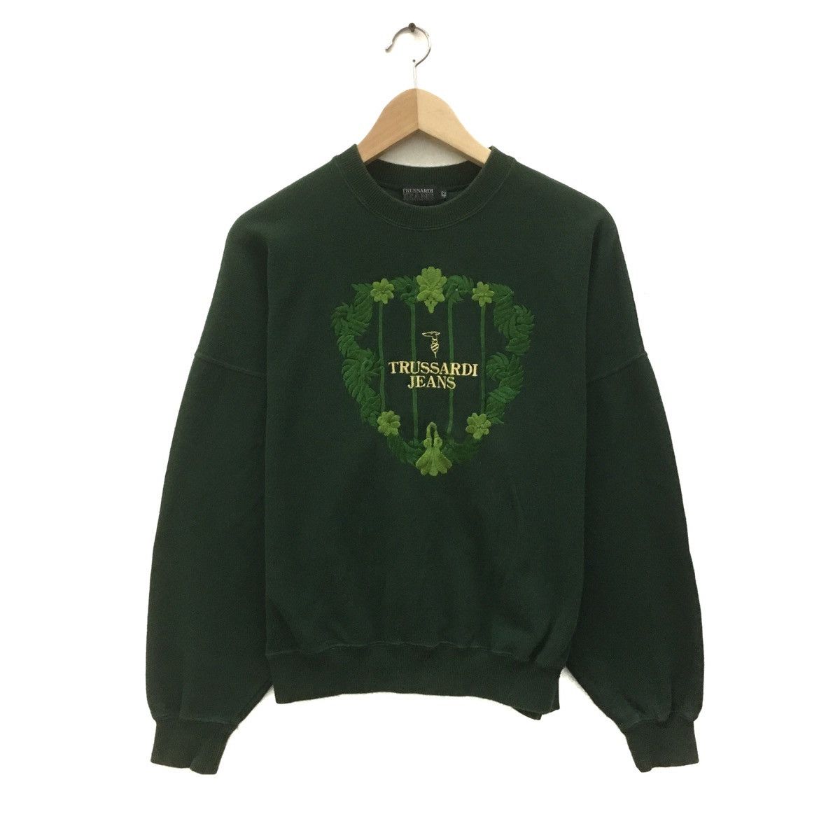 Trussardi × Vintage Vintage 90s Trussardi Embroidery Biglogo Sweatshirt Size US S / EU 44-46 / 1 - 1 Thumbnail