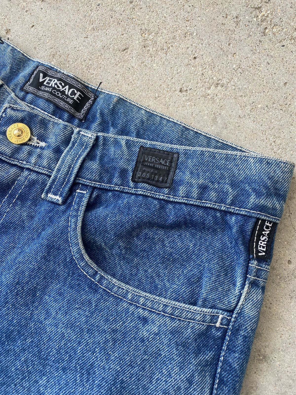 Versace 🔥 Steals 🔥 Vintage Versace Denim Jeans Size US 30 / EU 46 - 3 Thumbnail
