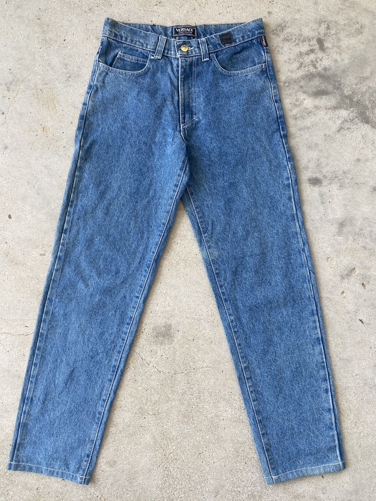 Versace 🔥 Steals 🔥 Vintage Versace Denim Jeans Size US 30 / EU 46 - 1 Thumbnail