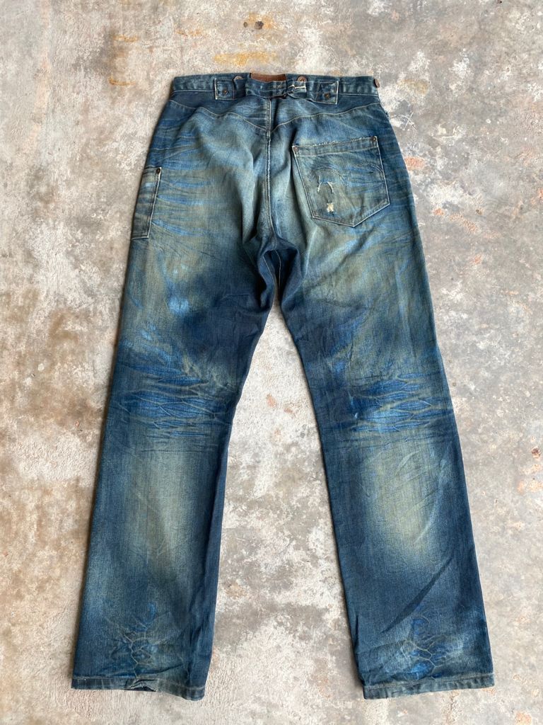 Levi's Vintage Clothing GRAIL🔥Vintage Levi’s Selvedge Repro Pat May 1873 Distress Size US 30 / EU 46 - 2 Thumbnail
