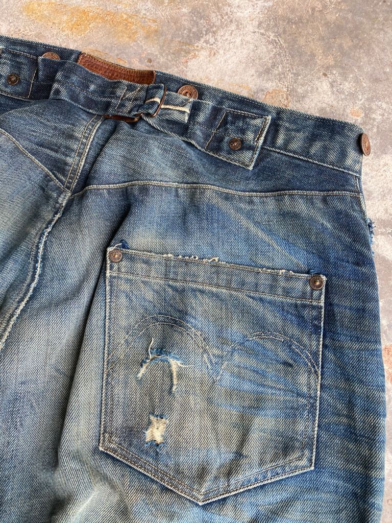 Levi's Vintage Clothing GRAIL🔥Vintage Levi’s Selvedge Repro Pat May 1873 Distress Size US 30 / EU 46 - 18 Thumbnail