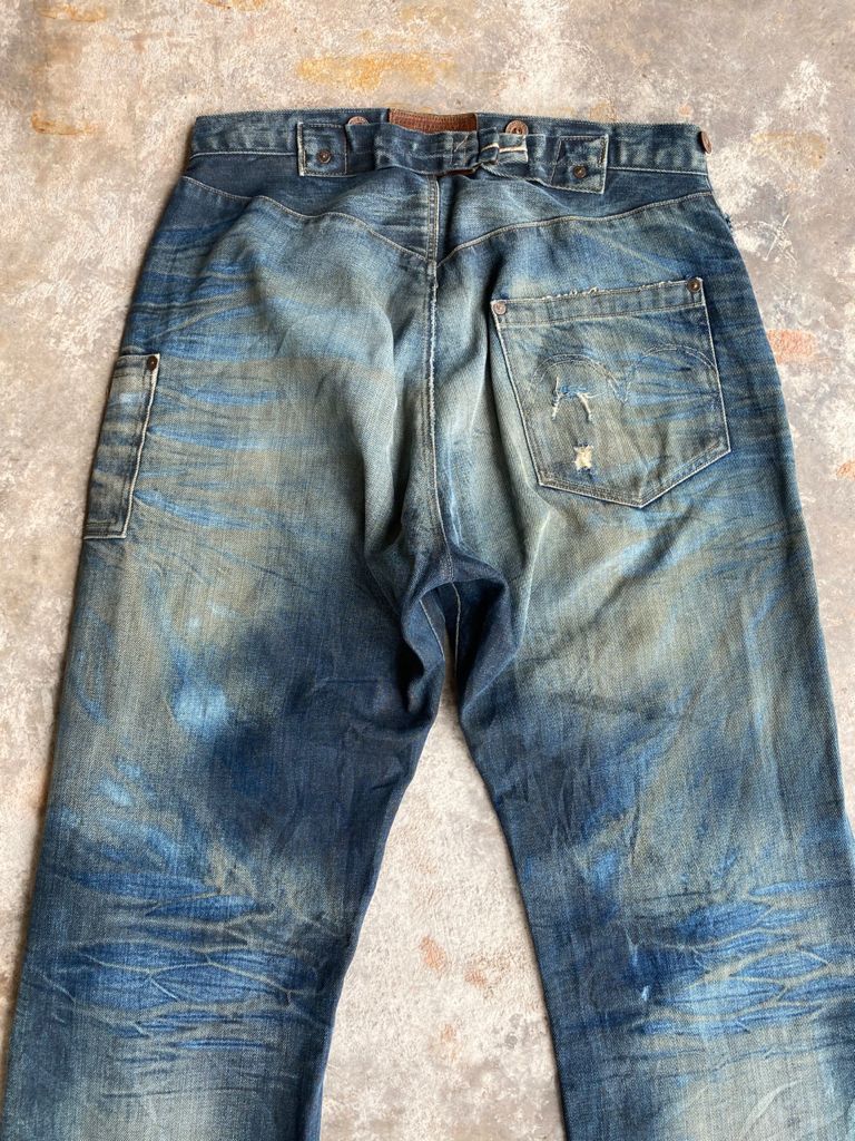 Levi's Vintage Clothing GRAIL🔥Vintage Levi’s Selvedge Repro Pat May 1873 Distress Size US 30 / EU 46 - 17 Thumbnail