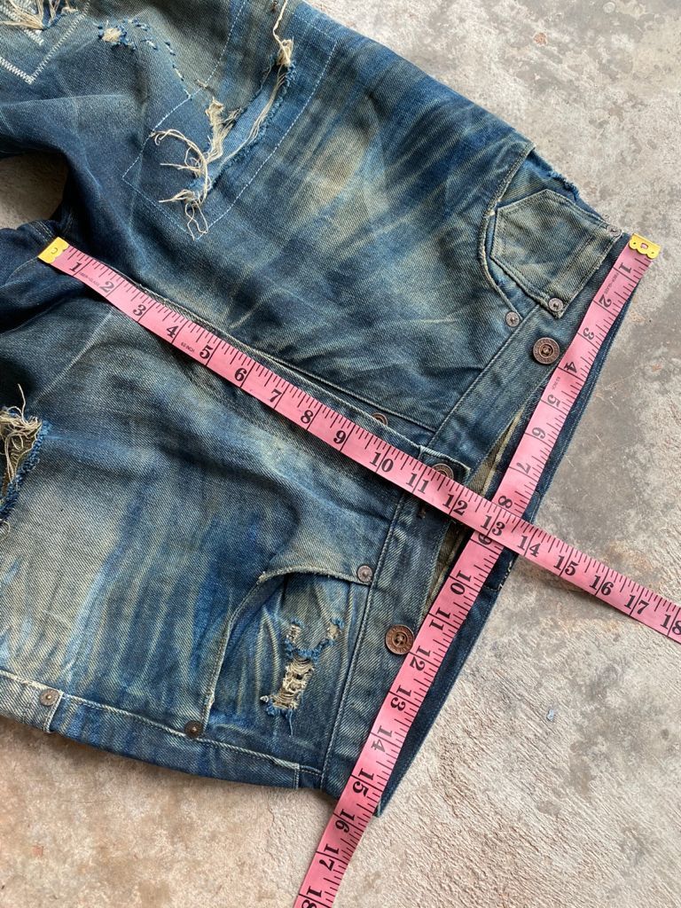 Levi's Vintage Clothing GRAIL🔥Vintage Levi’s Selvedge Repro Pat May 1873 Distress Size US 30 / EU 46 - 21 Thumbnail