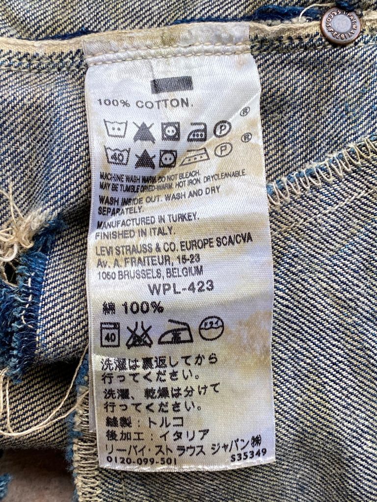 Levi's Vintage Clothing GRAIL🔥Vintage Levi’s Selvedge Repro Pat May 1873 Distress Size US 30 / EU 46 - 14 Thumbnail