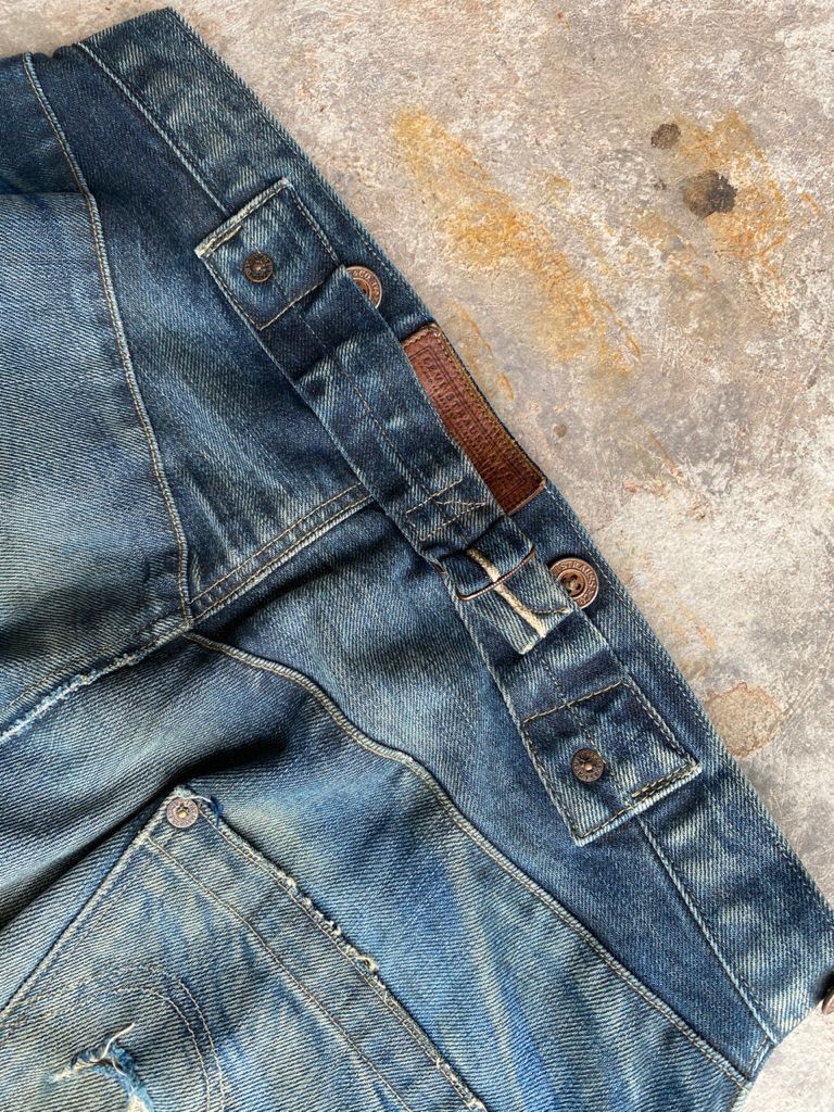 Levi's Vintage Clothing GRAIL🔥Vintage Levi’s Selvedge Repro Pat May 1873 Distress Size US 30 / EU 46 - 19 Thumbnail