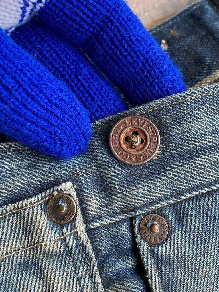 Levi's Vintage Clothing GRAIL🔥Vintage Levi’s Selvedge Repro Pat May 1873 Distress Size US 30 / EU 46 - 11 Thumbnail