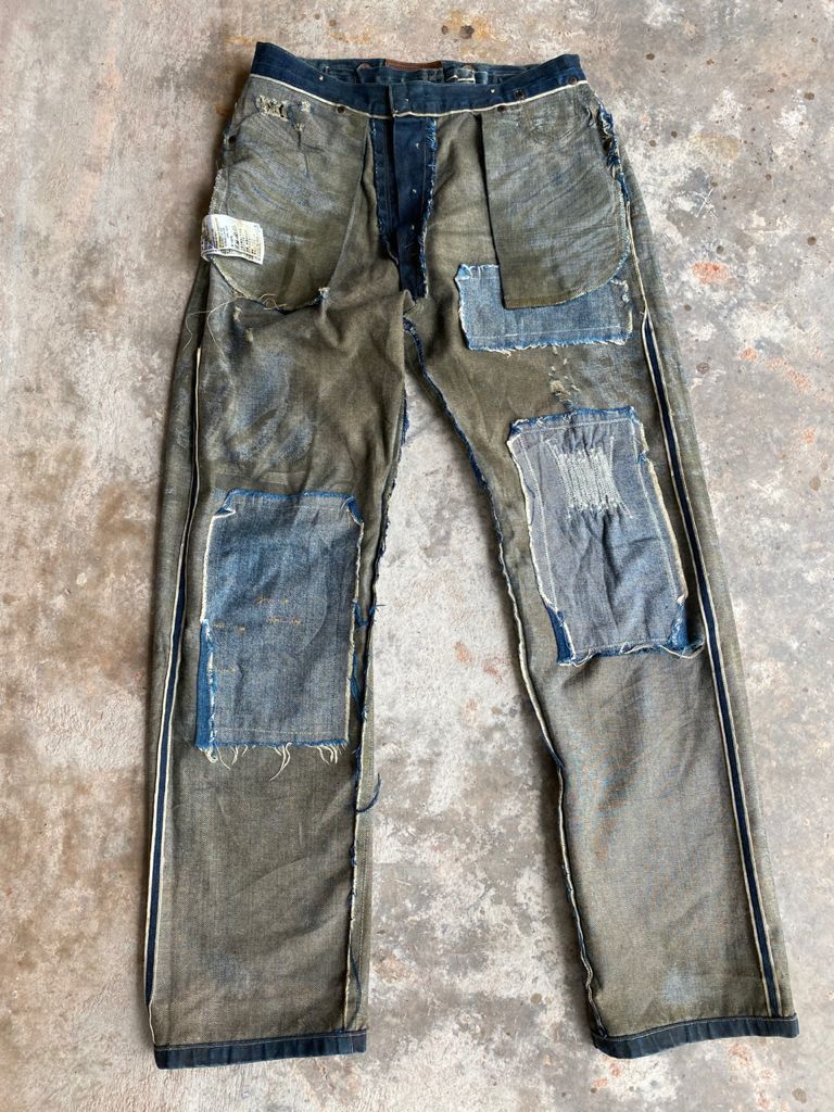 Levi's Vintage Clothing GRAIL🔥Vintage Levi’s Selvedge Repro Pat May 1873 Distress Size US 30 / EU 46 - 3 Thumbnail