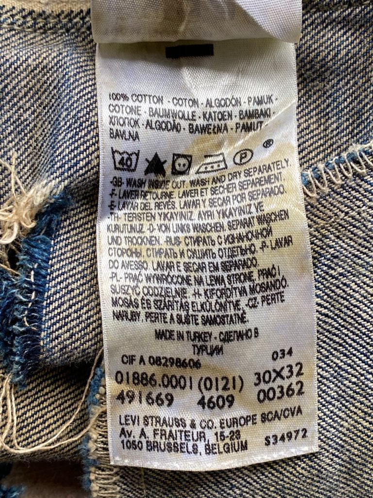 Levi's Vintage Clothing GRAIL🔥Vintage Levi’s Selvedge Repro Pat May 1873 Distress Size US 30 / EU 46 - 15 Thumbnail