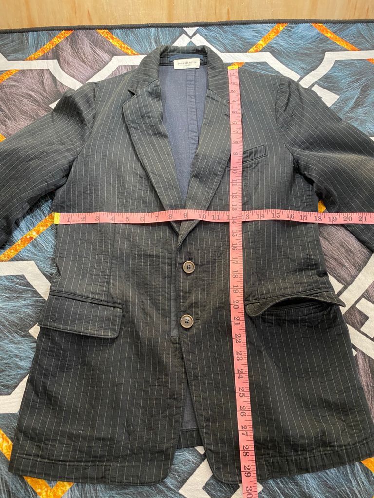 Dries Van Noten GRAIL🔥Pinstripe Dries Van Noten Blazer Faded Black Stripe Size US S / EU 44-46 / 1 - 13 Thumbnail