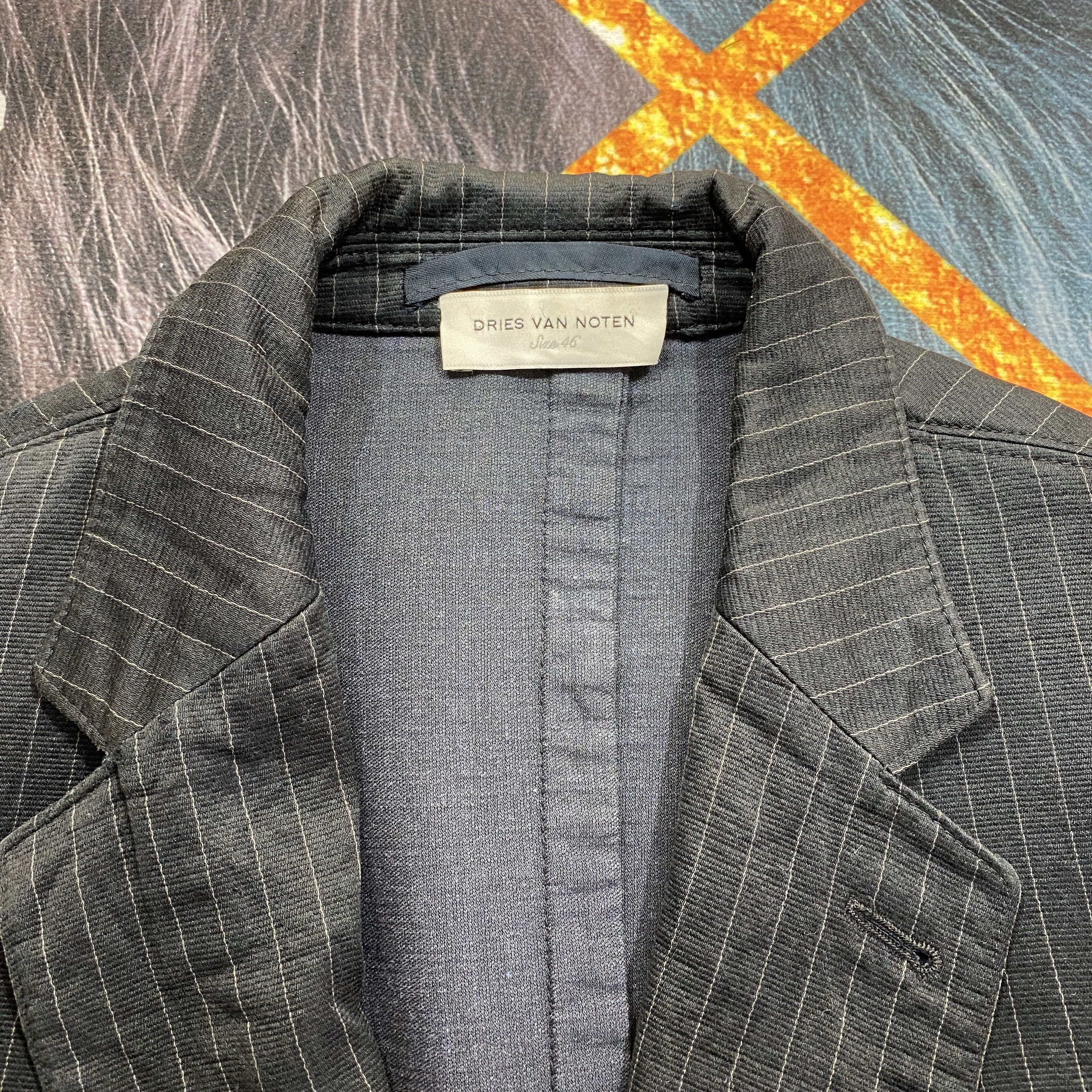 Dries Van Noten GRAIL🔥Pinstripe Dries Van Noten Blazer Faded Black Stripe Size US S / EU 44-46 / 1 - 6 Thumbnail