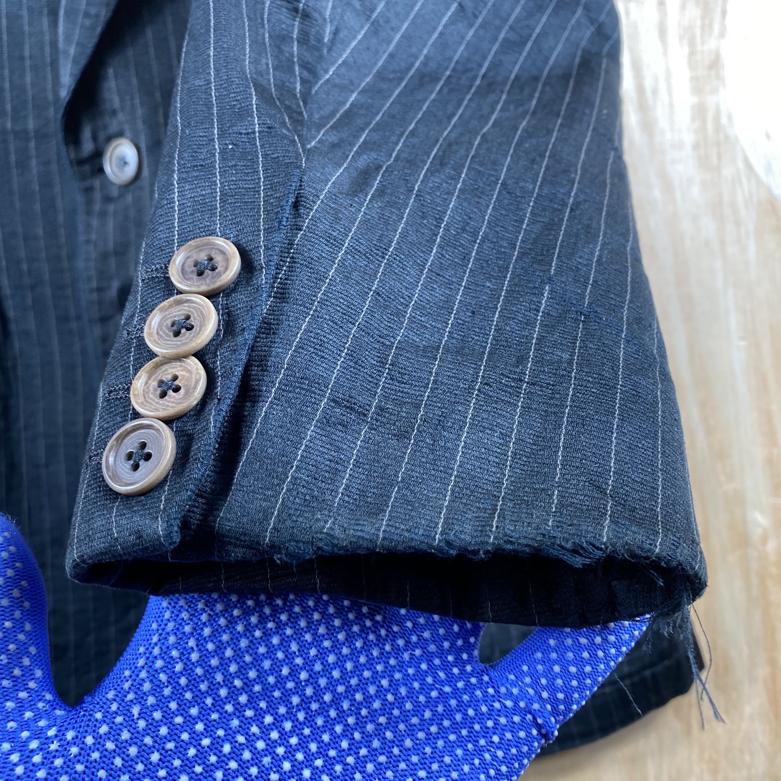 Dries Van Noten GRAIL🔥Pinstripe Dries Van Noten Blazer Faded Black Stripe Size US S / EU 44-46 / 1 - 12 Thumbnail