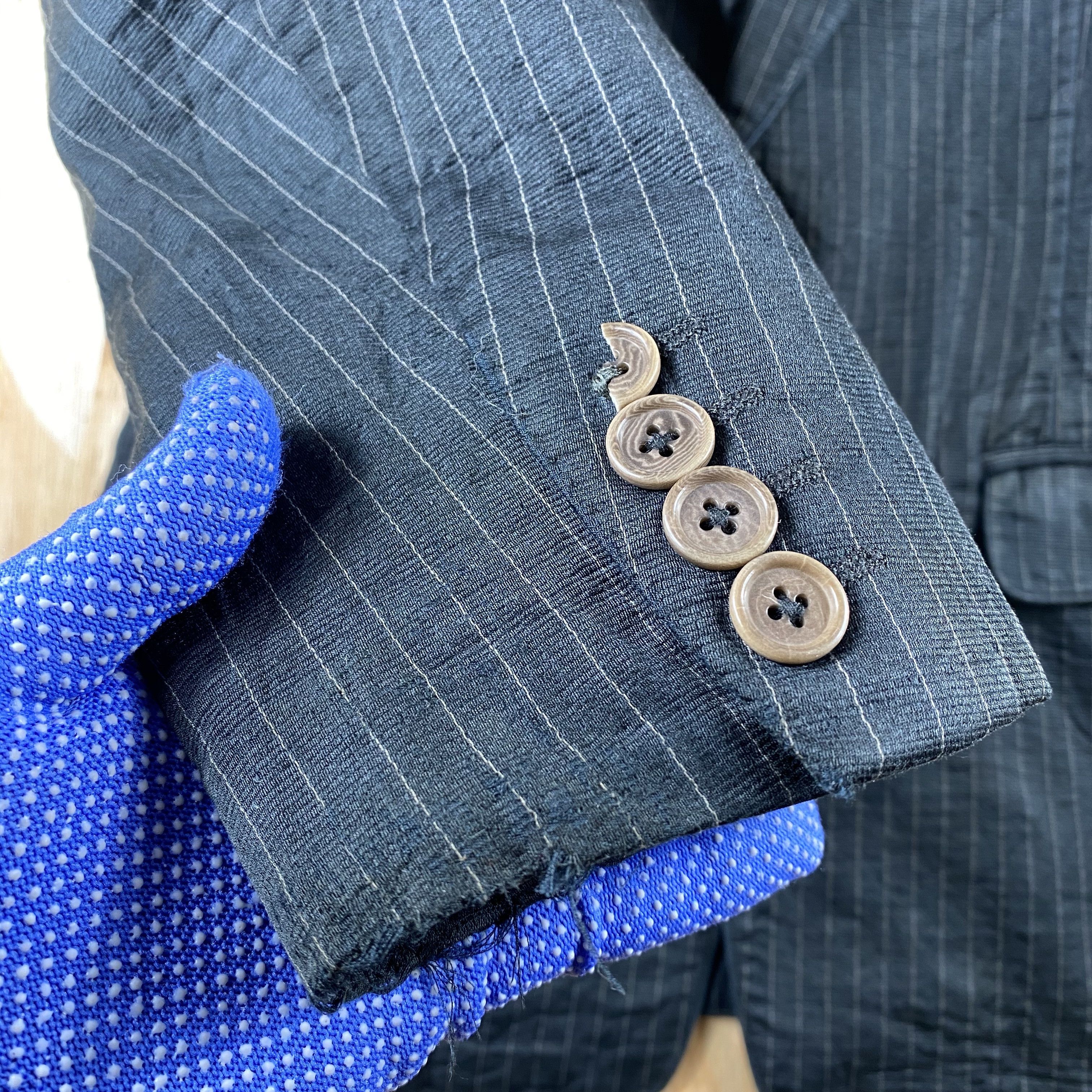 Dries Van Noten GRAIL🔥Pinstripe Dries Van Noten Blazer Faded Black Stripe Size US S / EU 44-46 / 1 - 10 Thumbnail