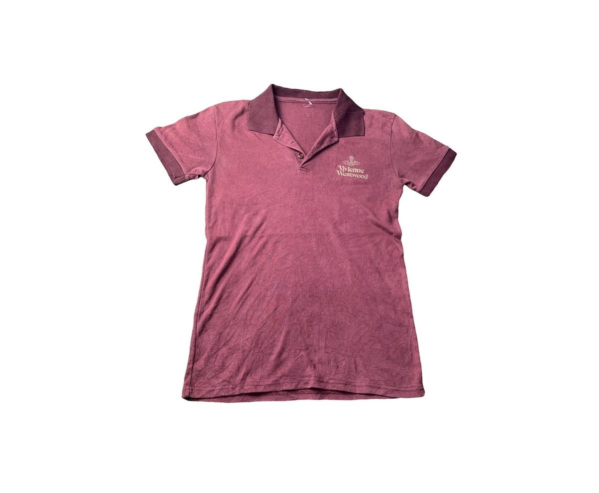 Vintage Vivienne Westwood Polo Tee Spell Out Logo Size XS / US 0-2 / IT 36-38 - 1 Thumbnail