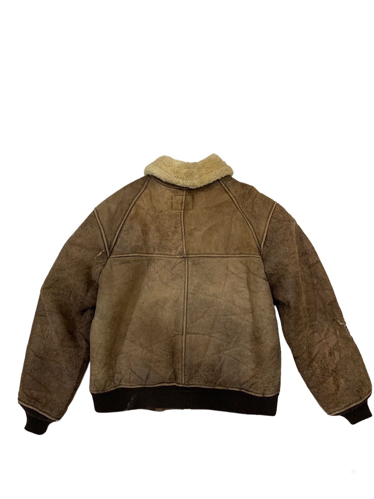 Schott × Vintage Vintage 80’s Schott B-6 Sheepskin Flight Leather Jacket Size US S / EU 44-46 / 1 - 2 Thumbnail