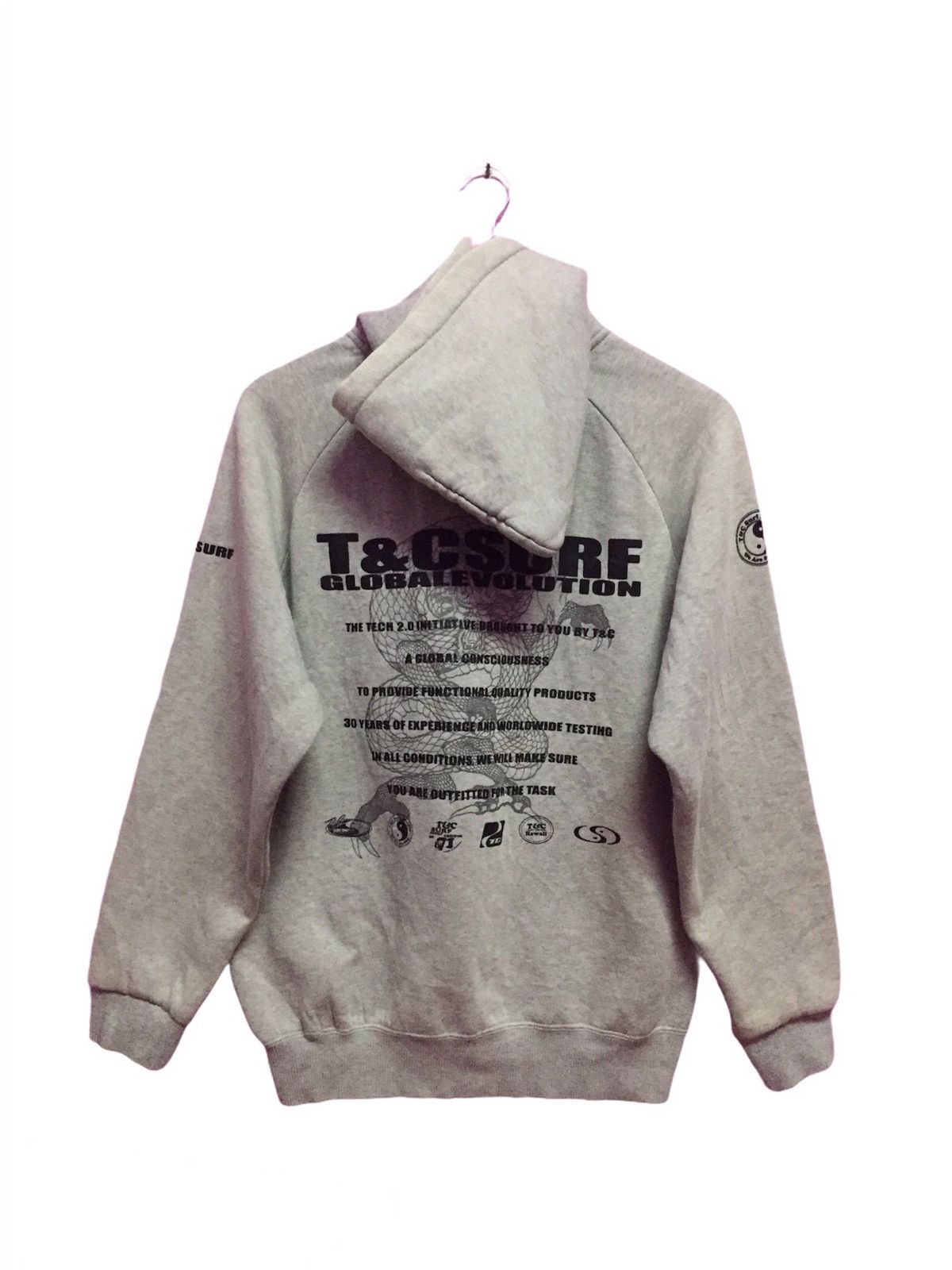 Vintage Last Drop T & C Global Evolution Dragon Hoodies Size M Size US M / EU 48-50 / 2 - 2 Thumbnail