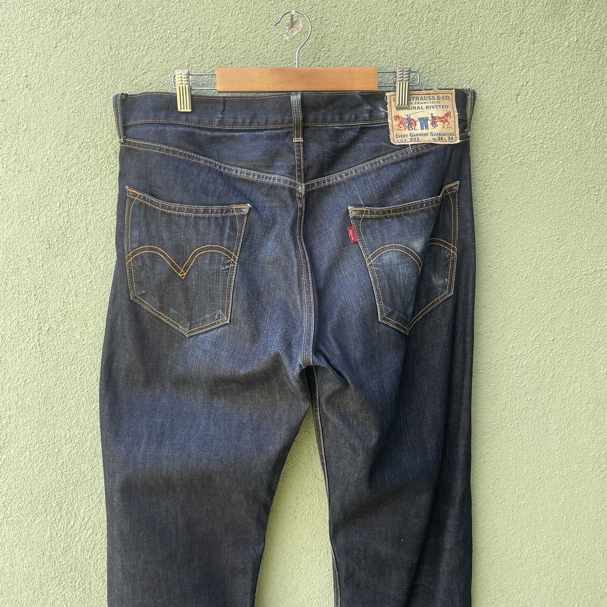 Levi's × Levi's Vintage Clothing Vintage Levi’s 503 Strauss & Co Distressed Denim Jeans Pants Size US 35 - 10 Thumbnail