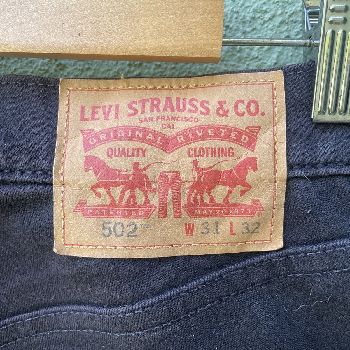 Levi's Vintage Levi’s 502 Five Pocket Black Denim Jeans Pants Size US 31 - 6 Thumbnail
