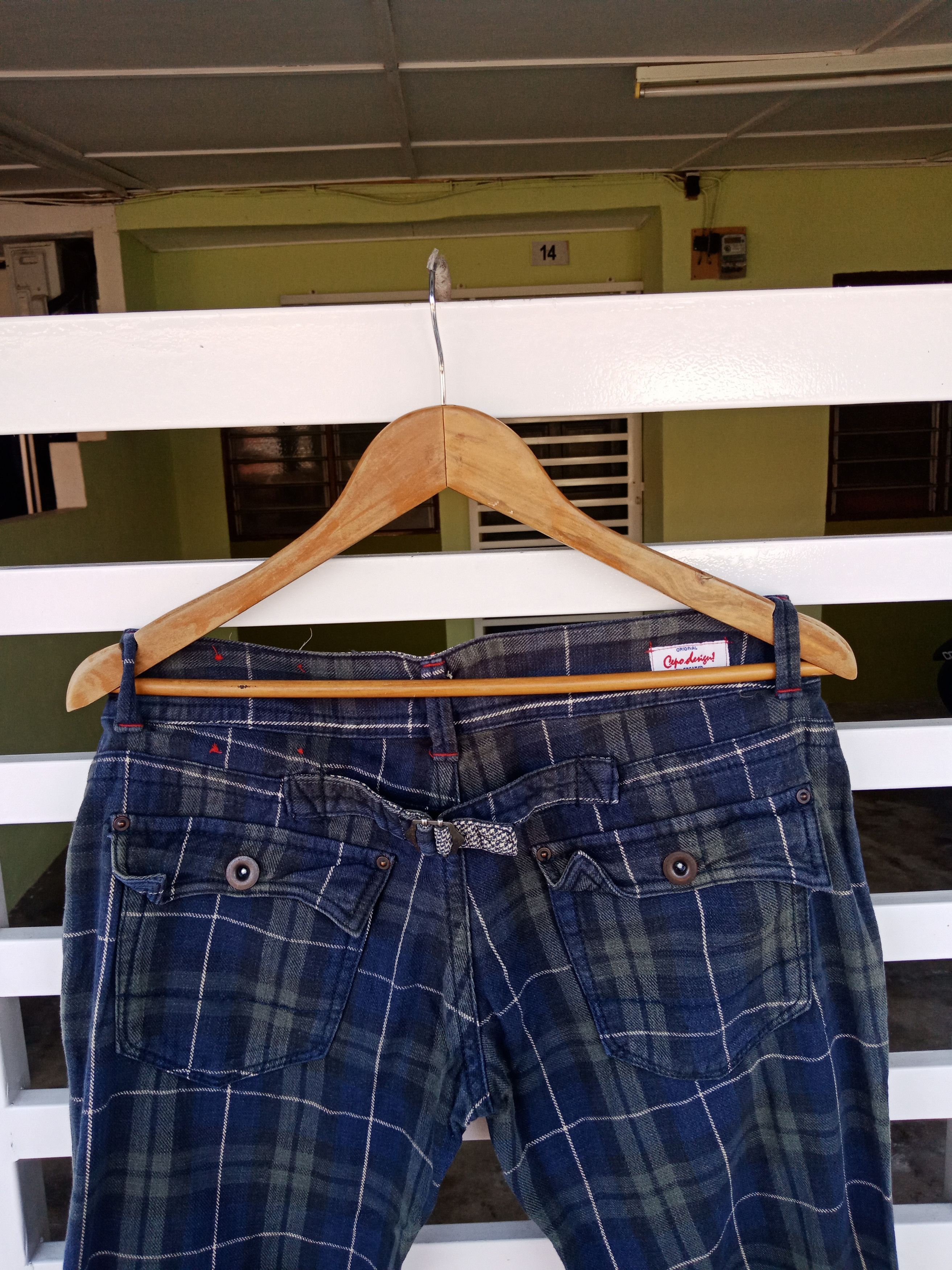 In The Attic Cepo Military Inspired Tartan Checker Pants Size US 33 - 5 Thumbnail