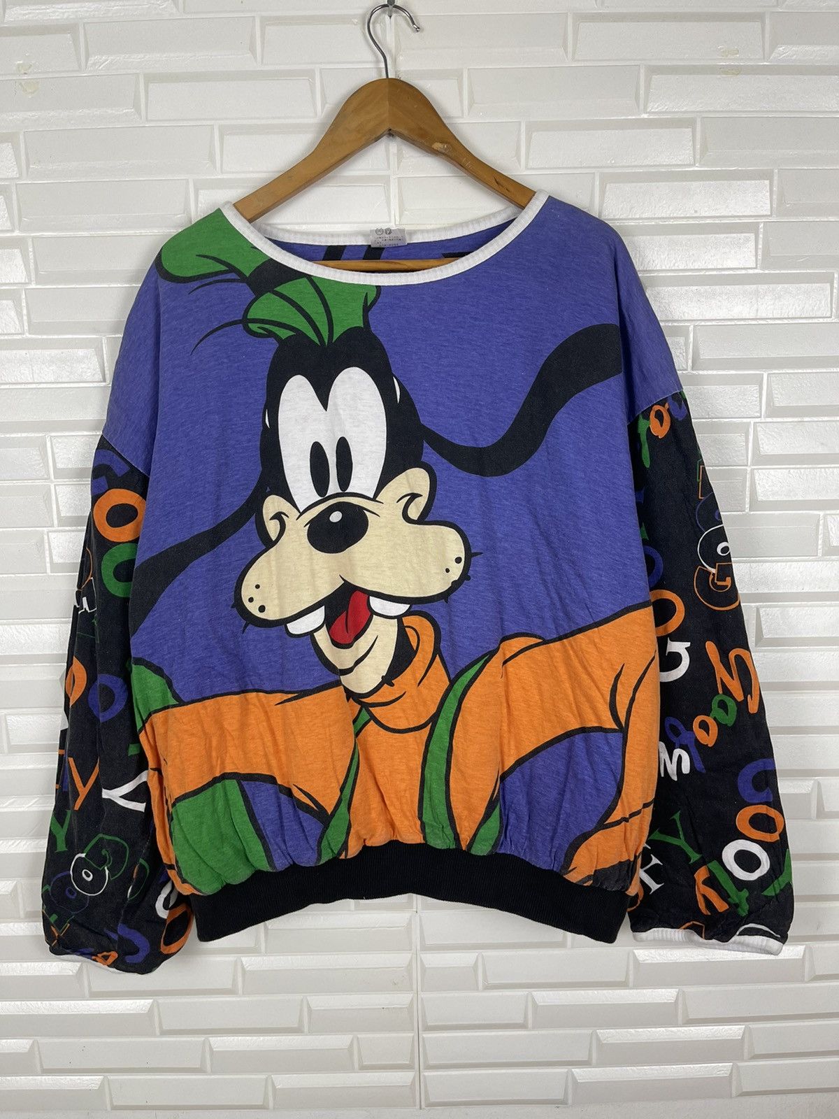 Cartoon Network Childhood Vintage Disney Cartoon Goofy Overprint Size US L / EU 52-54 / 3 - 2 Thumbnail