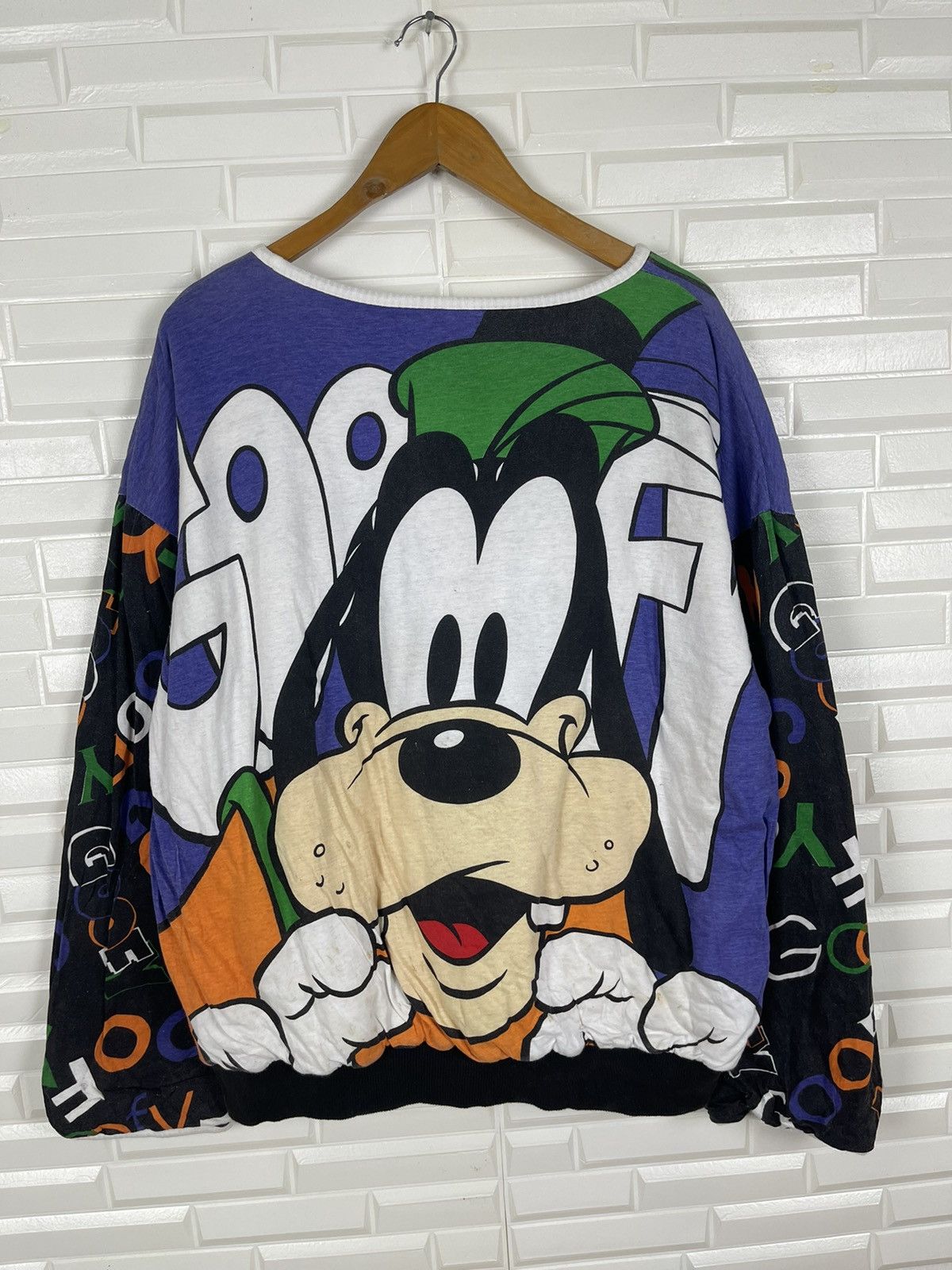 Cartoon Network Childhood Vintage Disney Cartoon Goofy Overprint Size US L / EU 52-54 / 3 - 1 Thumbnail