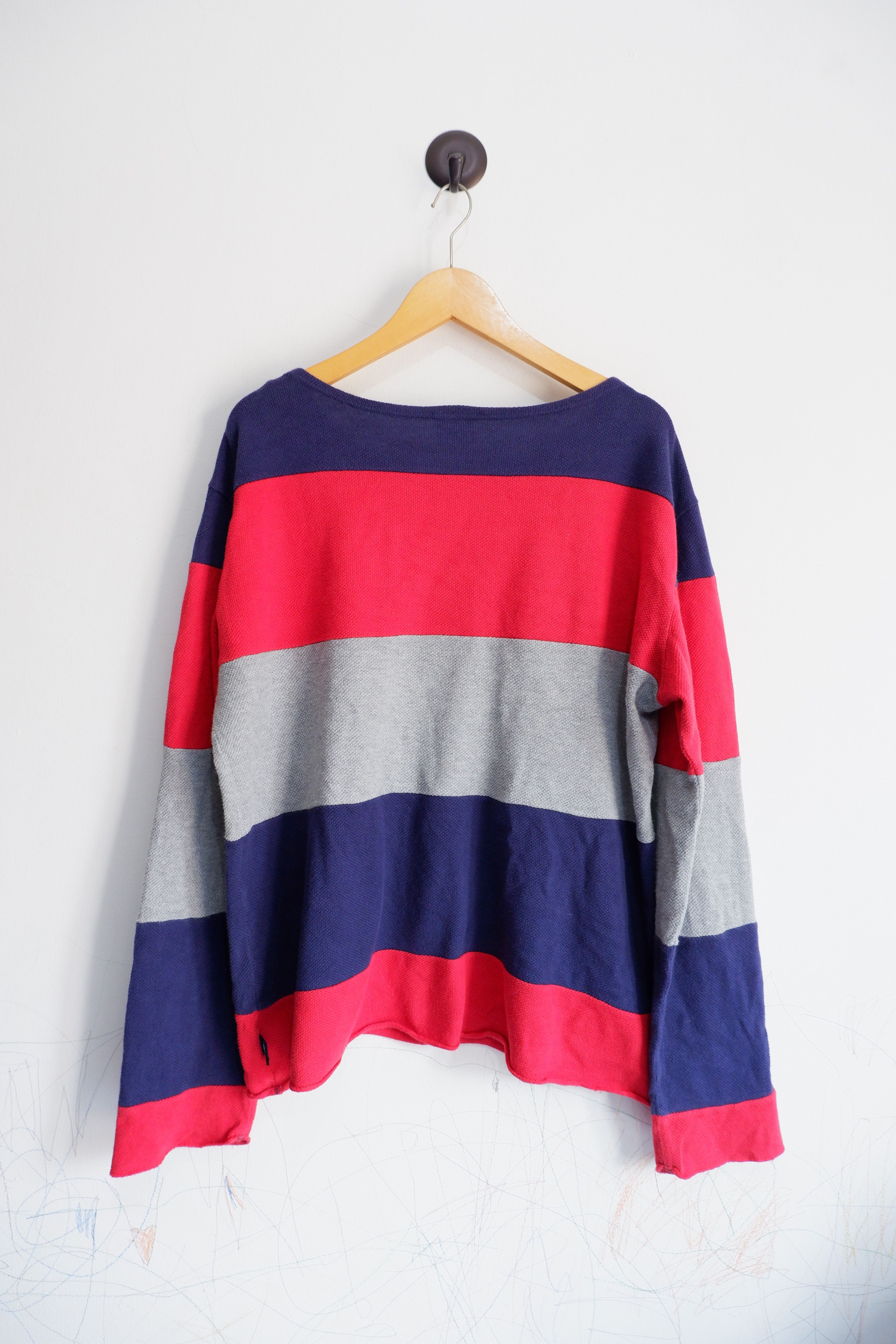 KAVU Vintage Kavu Patchwork Stripes Boxy Fit Long Sleeve Size US L / EU 52-54 / 3 - 4 Thumbnail