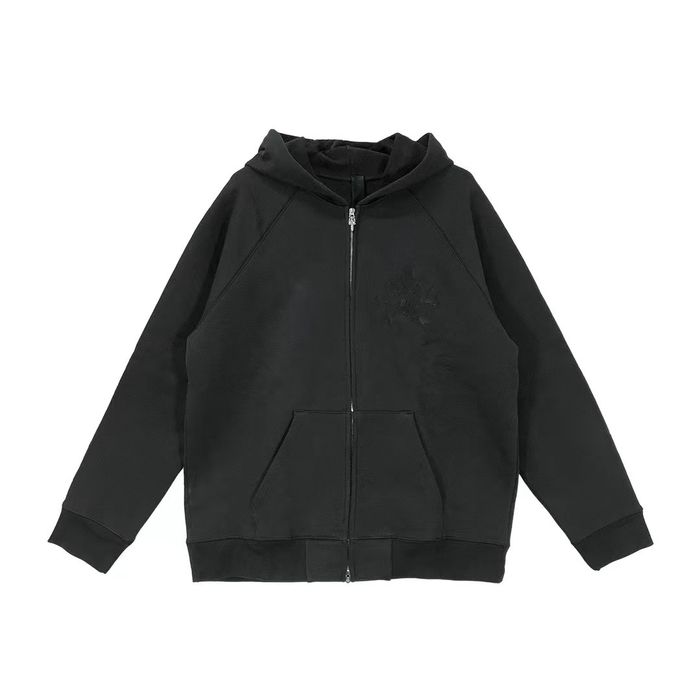 Chrome Hearts Chrome Hearts Black Triple Cross Logo Zipper Hoodie | Grailed