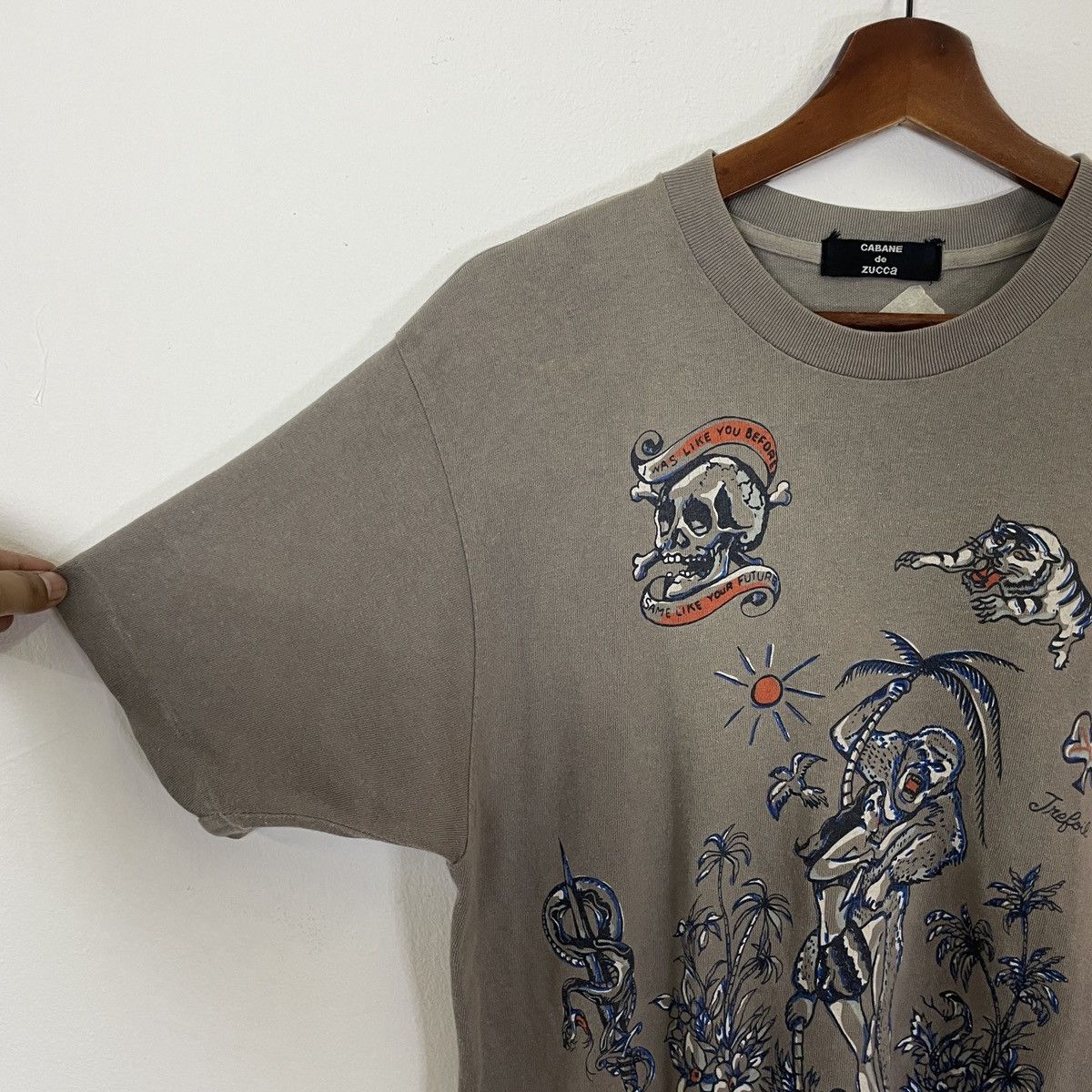 CABANE de ZUCCa Rare‼️Vtg Cabane De Zucca By Issey Miyake Jungle Motive Tee Size US M / EU 48-50 / 2 - 2 Thumbnail