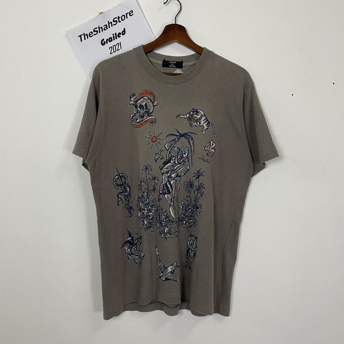 CABANE de ZUCCa Rare‼️Vtg Cabane De Zucca By Issey Miyake Jungle Motive Tee Size US M / EU 48-50 / 2 - 1 Thumbnail