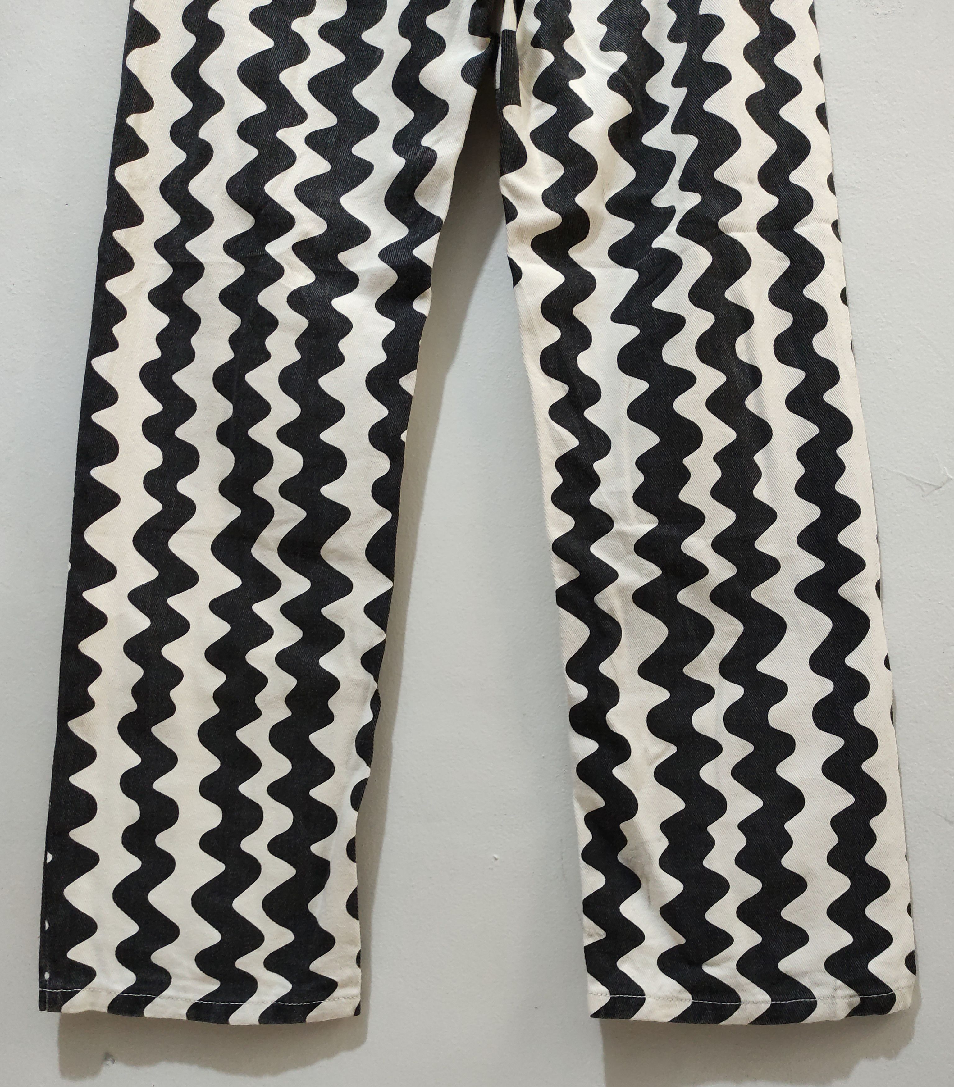 Japanese Brand × Le Grande Bleu (L.G.B.) × Tornado Mart Shein Wavy Line Pattern Pant Size US 29 - 12 Thumbnail