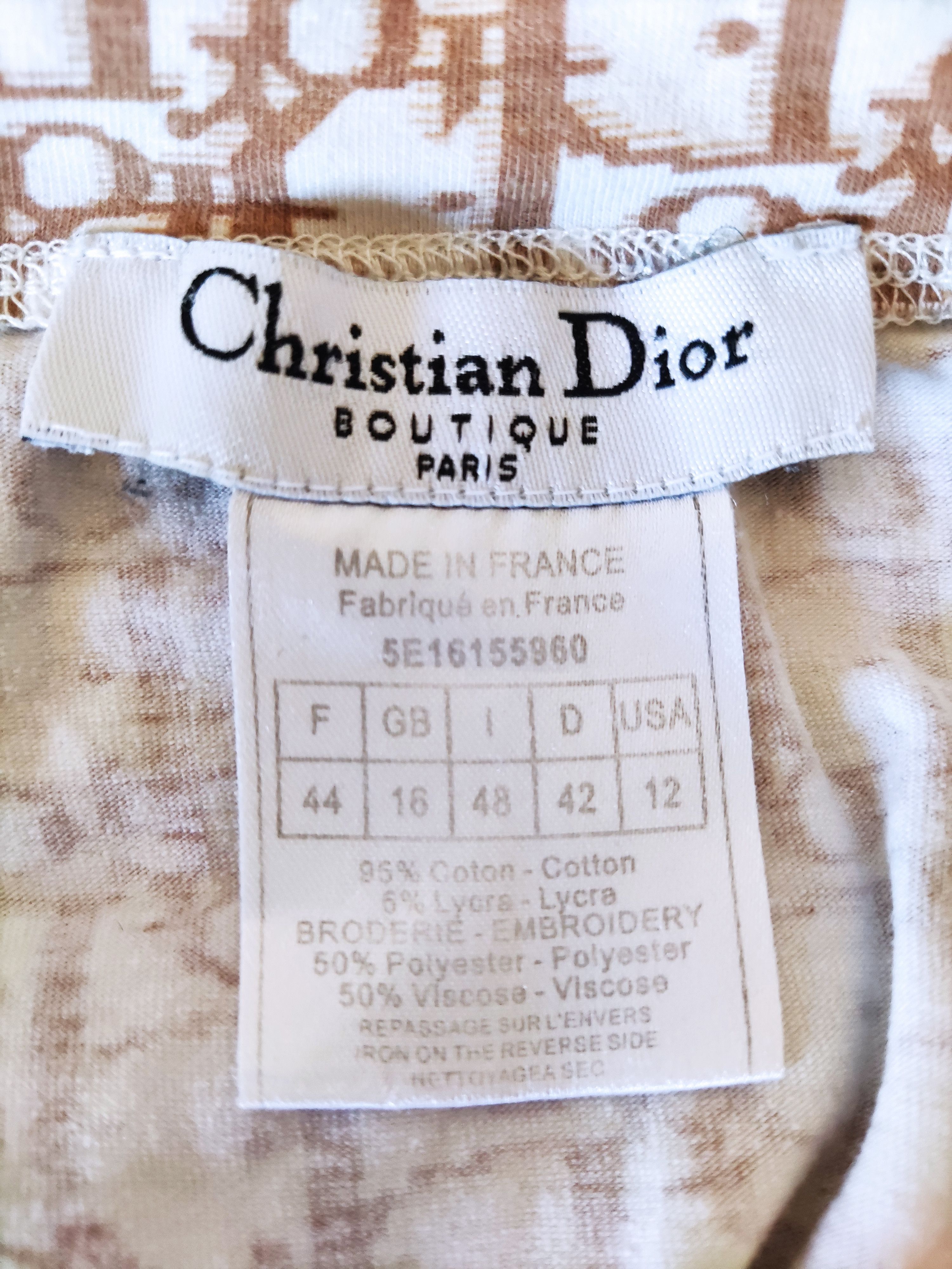 Dior Christian Dior Monogram Logo Text T-shirt TankTee Top Size L / US 10 / IT 46 - 10 Thumbnail
